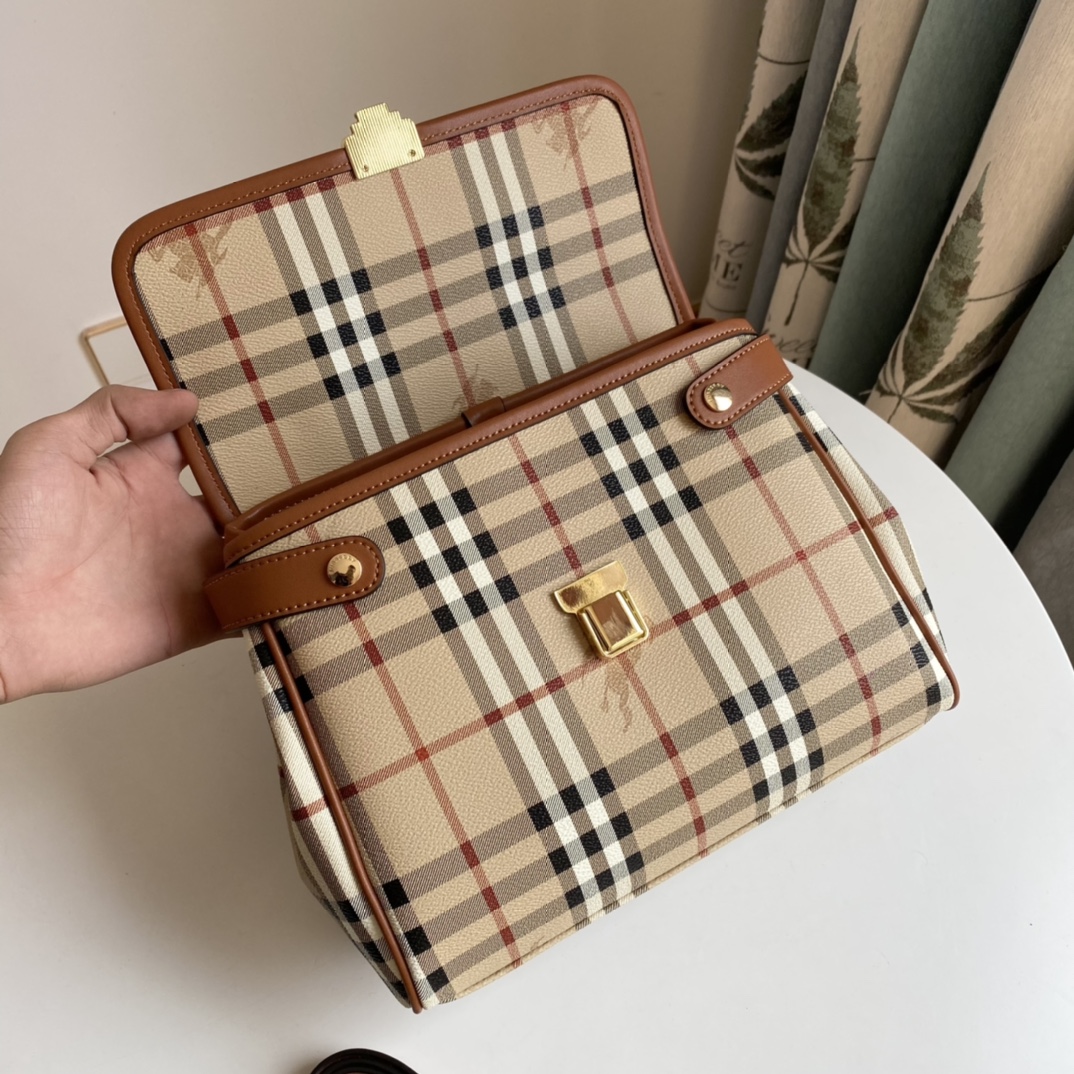 [TOP] BURBERRY Handbag 26/10/21cm - Brown