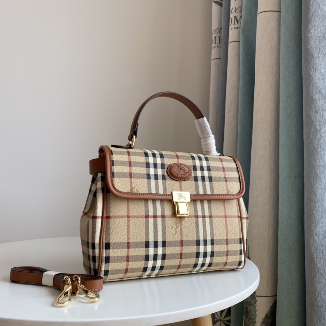 [TOP] BURBERRY Handbag 26/10/21cm - Brown