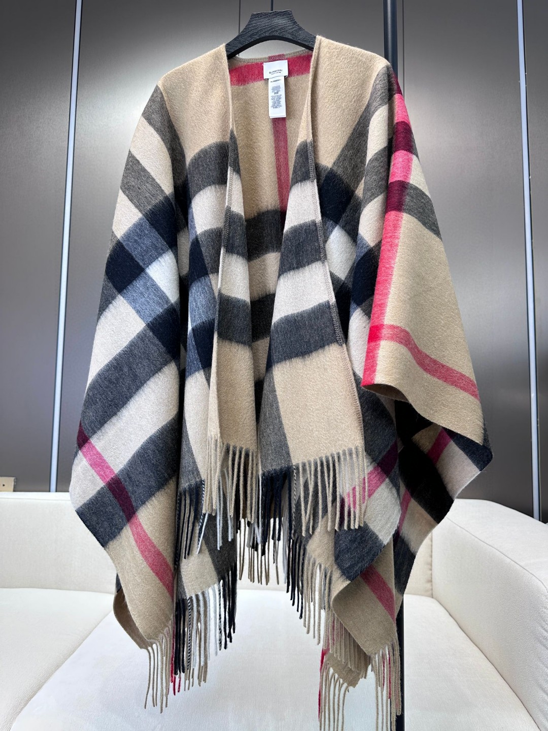 [TOP] BURBERRY Cashmere Scarf 140*140cm - Brown
