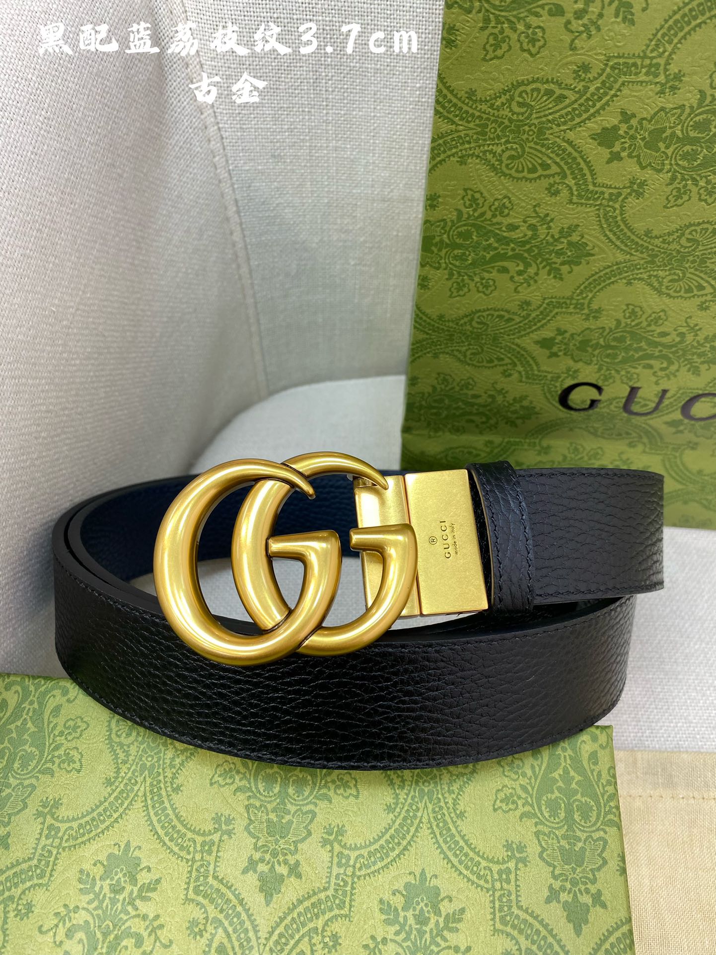 [TOP] GUCCI GG Marmont Reversible Belt - 3.7cm