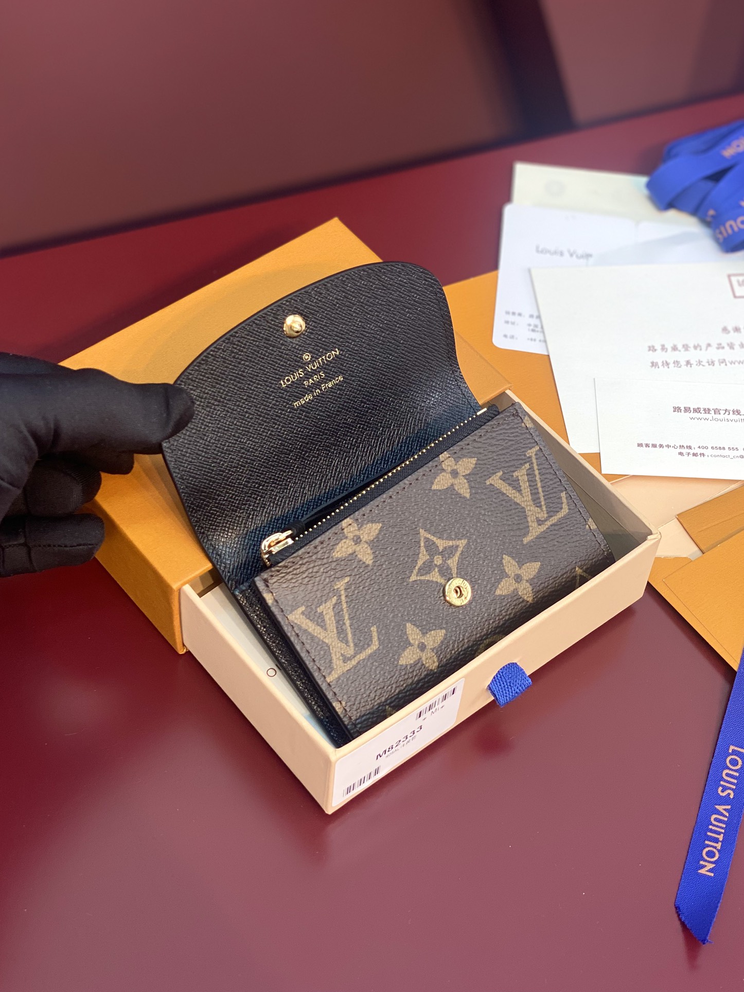 [TOP] Louis Vuitton LV Rosalie Coin Purse Monogram Reverse Canvas 11x8x2.5cm - Khaki/Brown