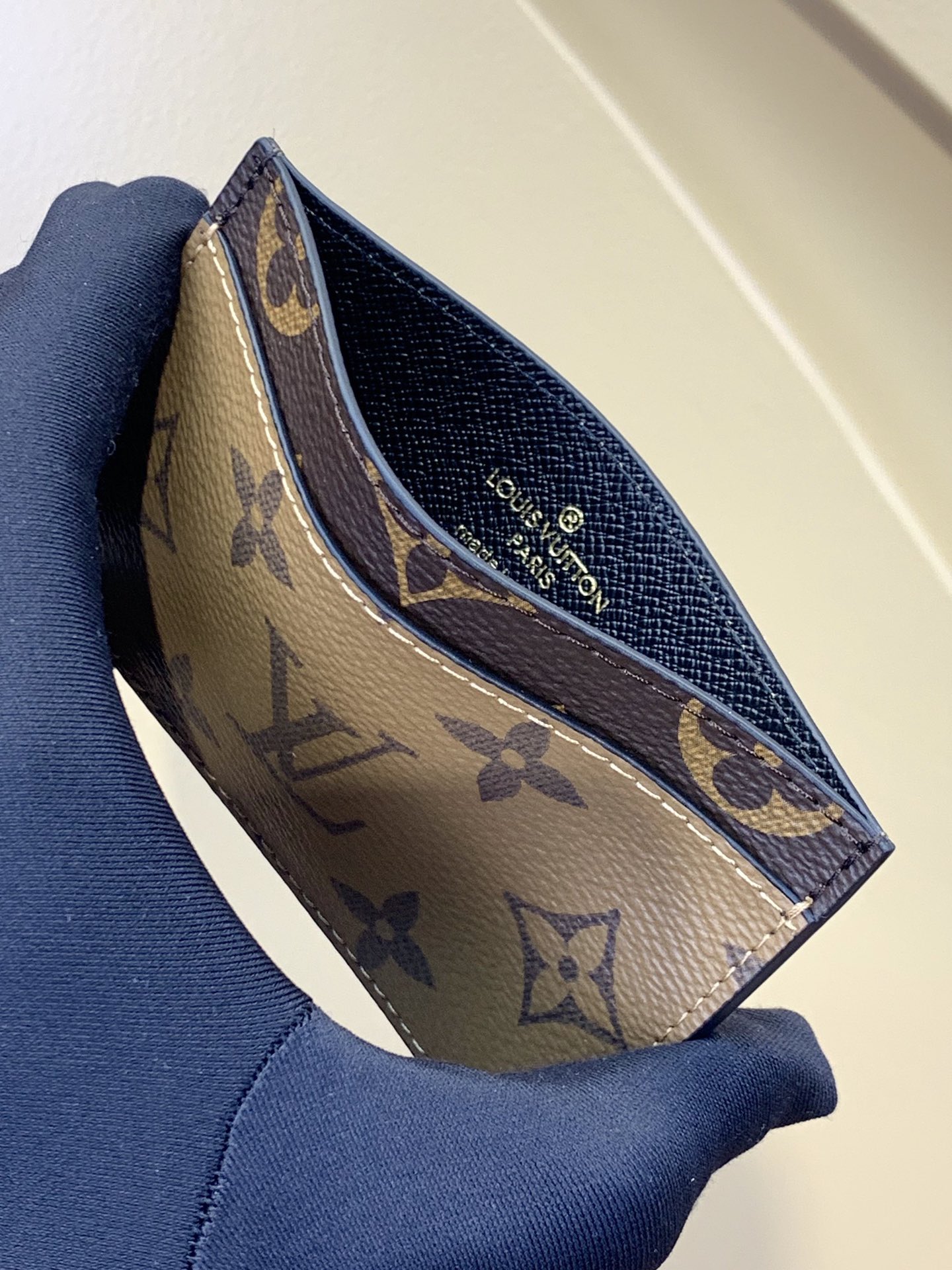 [TOP] Louis Vuitton LV Card Holder Monogram 11x7x0.6cm - Khaki/Brown