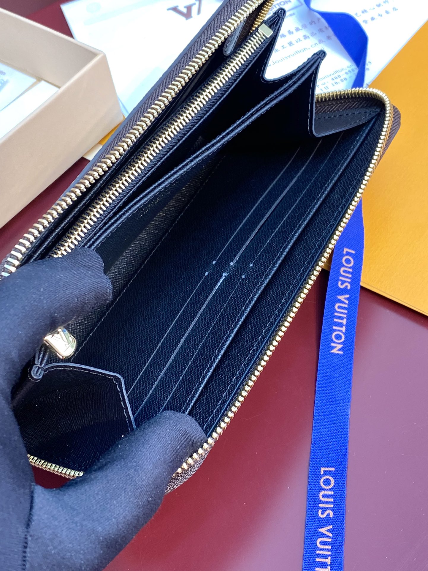 [TOP] Louis Vuitton LV Zippy Wallet Eclipse Canvas 19x10cm - Khaki