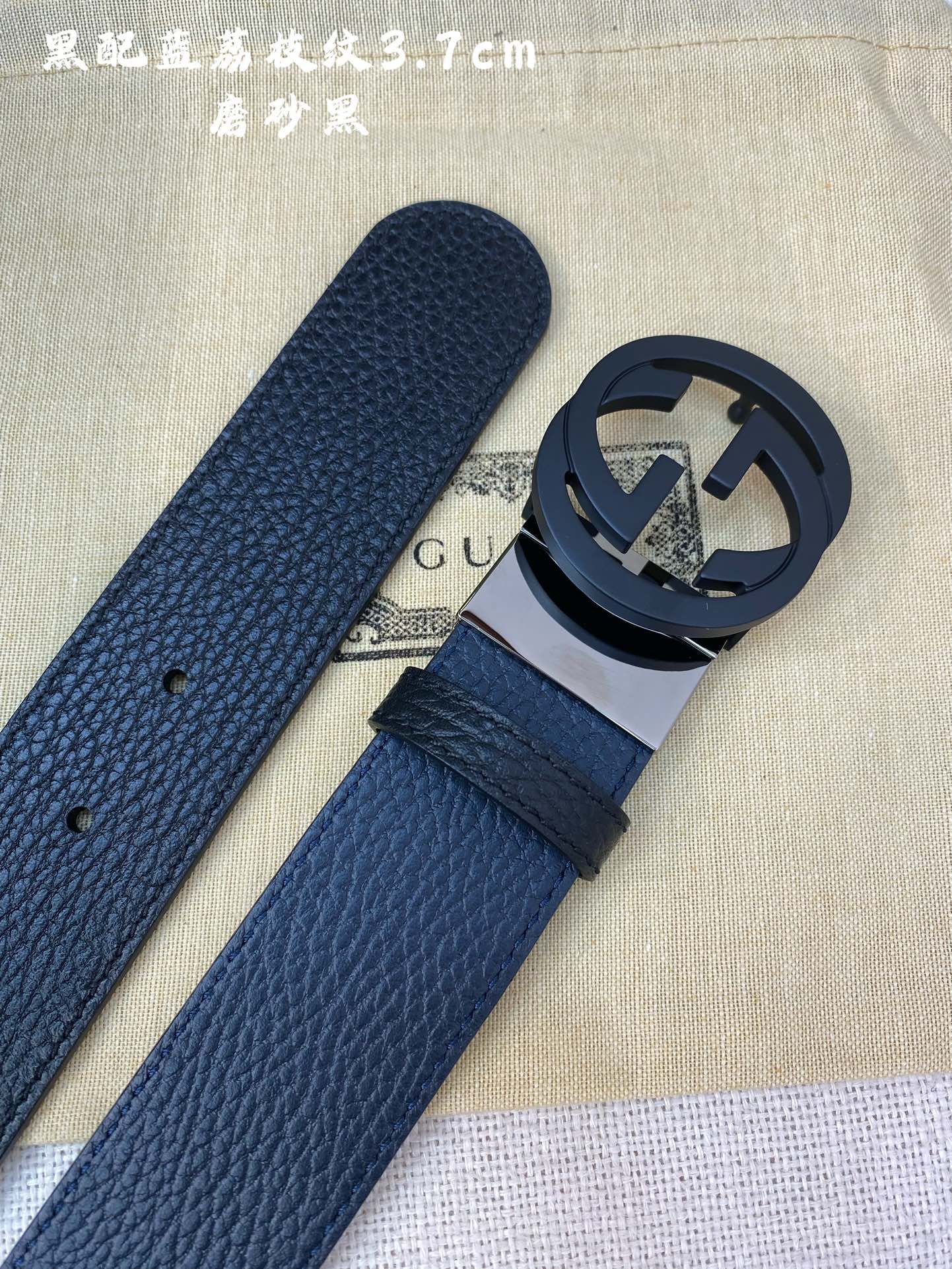 [TOP] GUCCI GG Belt with Interlocking G Buckle - 3.7cm