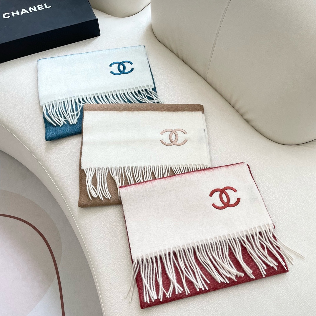 [TOP] CHANEL CC  Scarf 32X180cm - 3 Colors