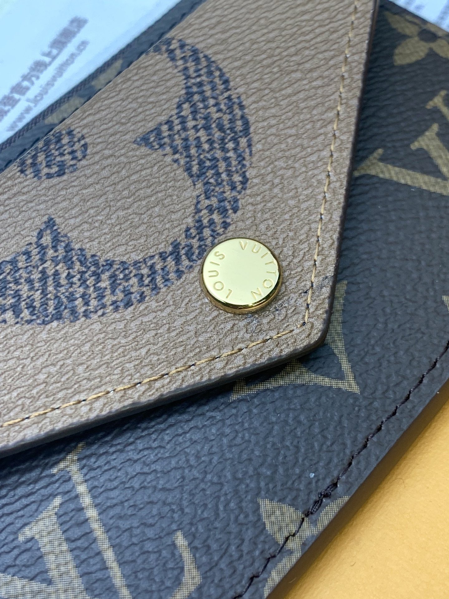 [TOP] Louis Vuitton LV Recto Verso Card Holder Monogram 13x2.5x9.5cm - Khaki/Brown