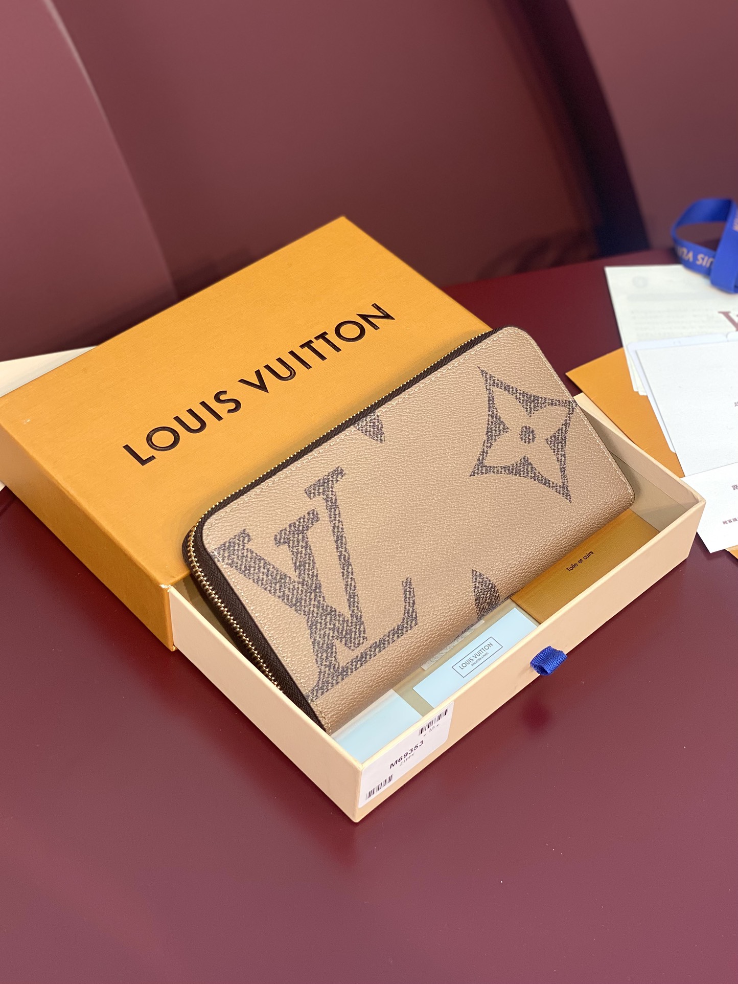 [TOP] Louis Vuitton LV Zippy Wallet Eclipse Canvas 19x10cm - Khaki