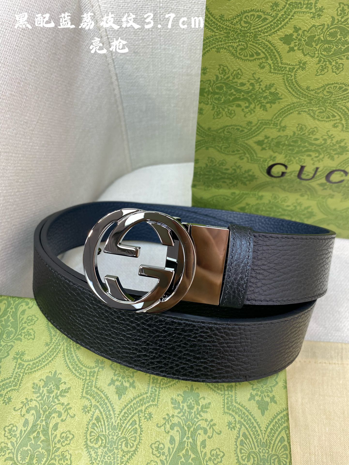 [TOP] GUCCI GG Belt with Interlocking G Buckle - 3.7cm