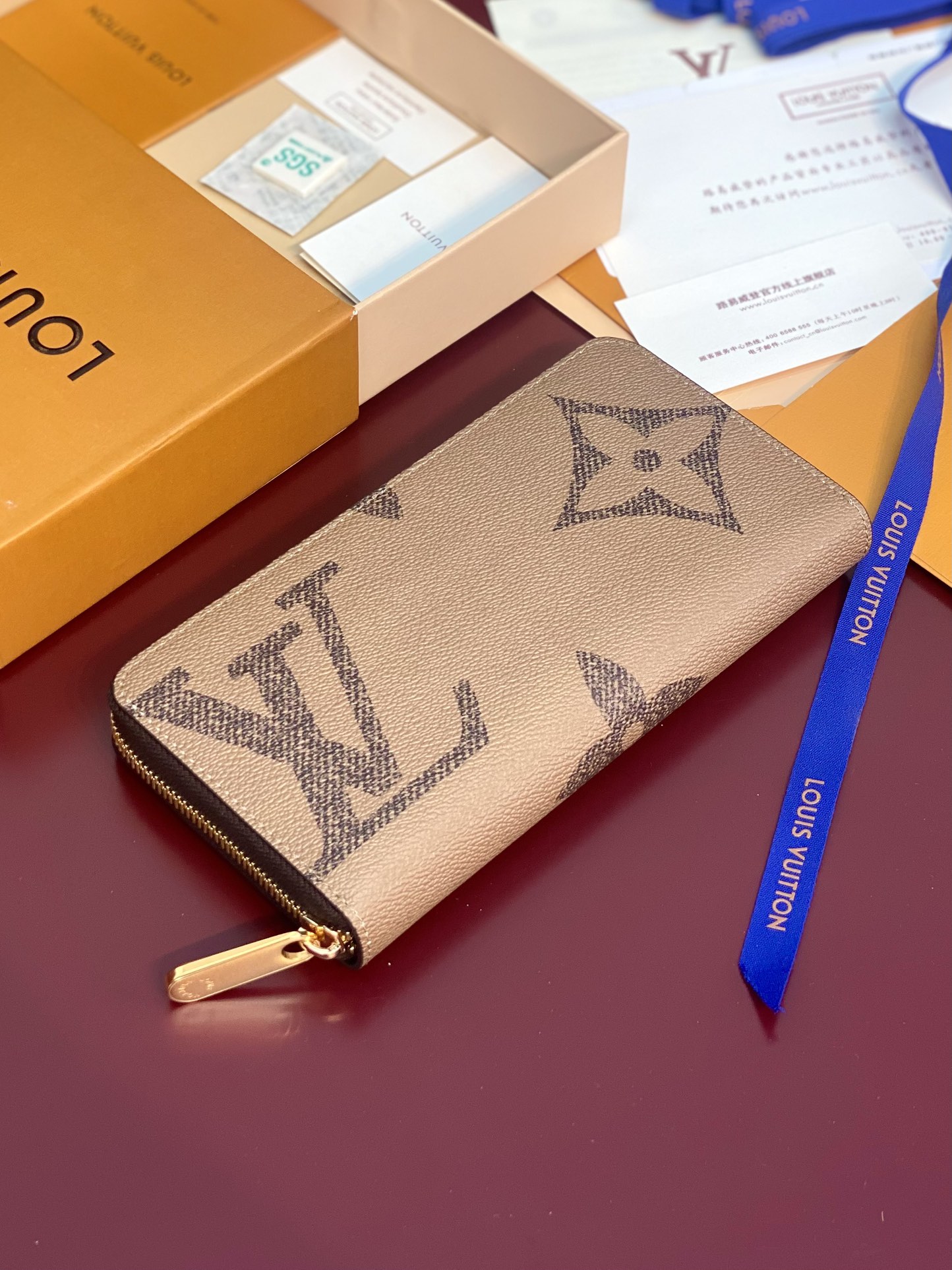 [TOP] Louis Vuitton LV Zippy Wallet Eclipse Canvas 19x10cm - Khaki