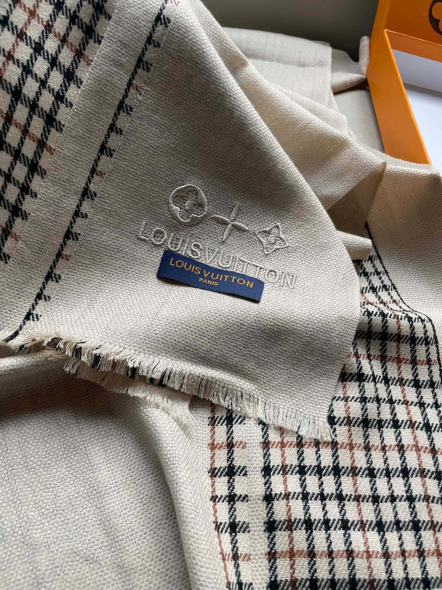 [TOP] Louis Vuitton LV Wool Scarf 35*180cm - Khaki