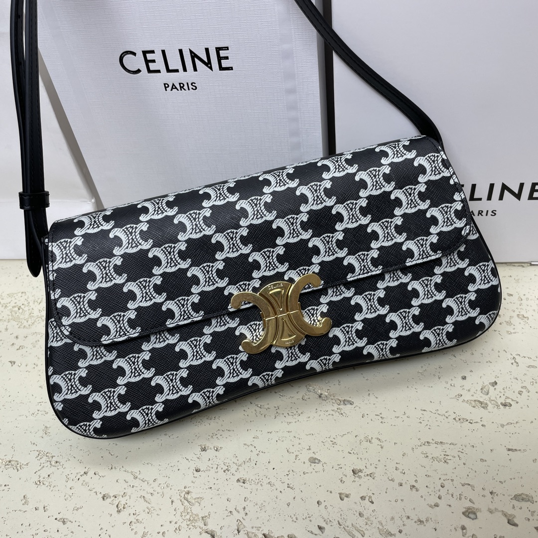 [TOP] CELINE LOLA Baguette Handbag Sheep Leather Lining 28x12×5cm - 2 Colour