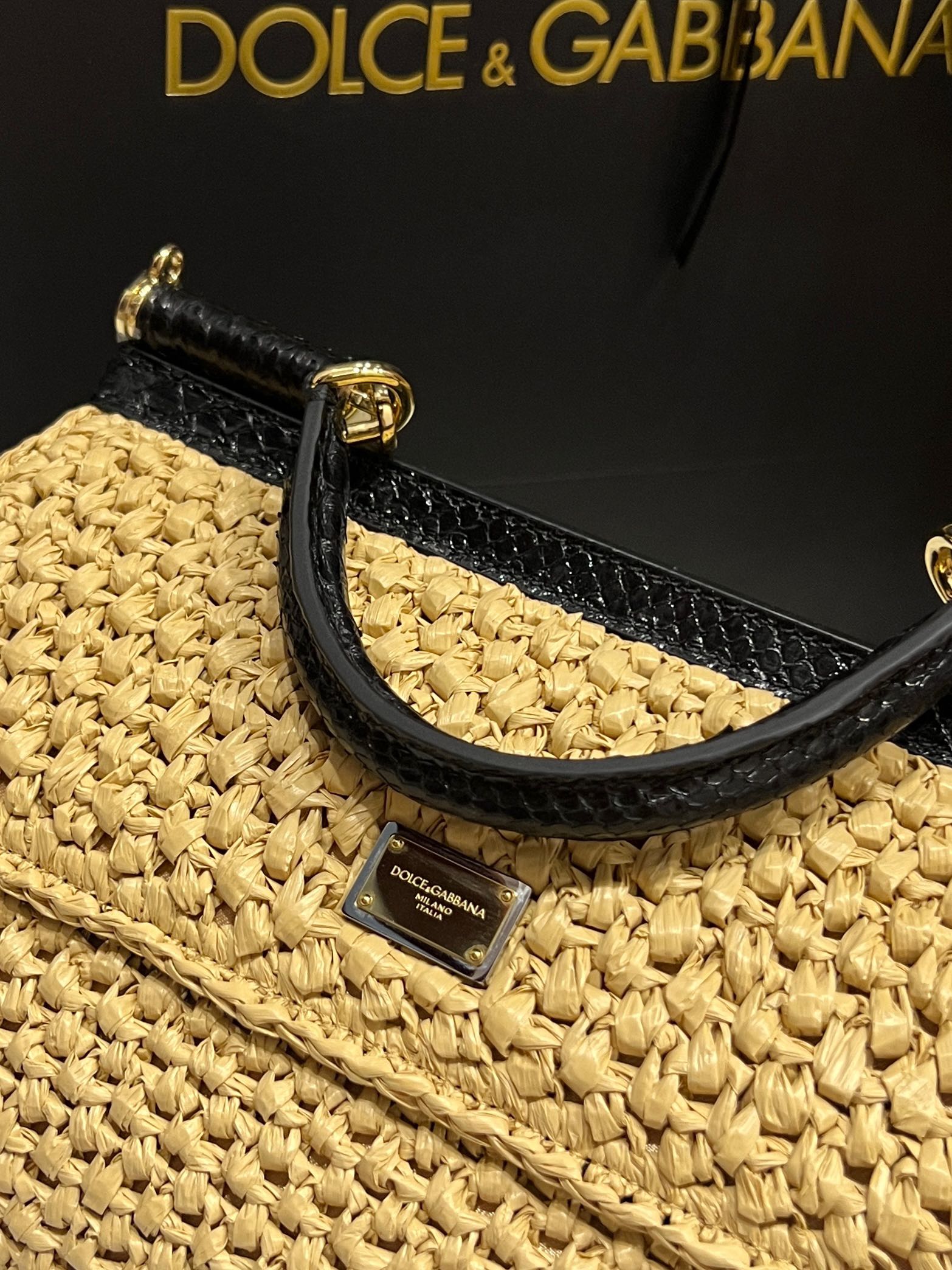 [TOP] Dolce & Gabbana D&G Sicily Bag 19x13x6cm/25x17x9cm - Apricot