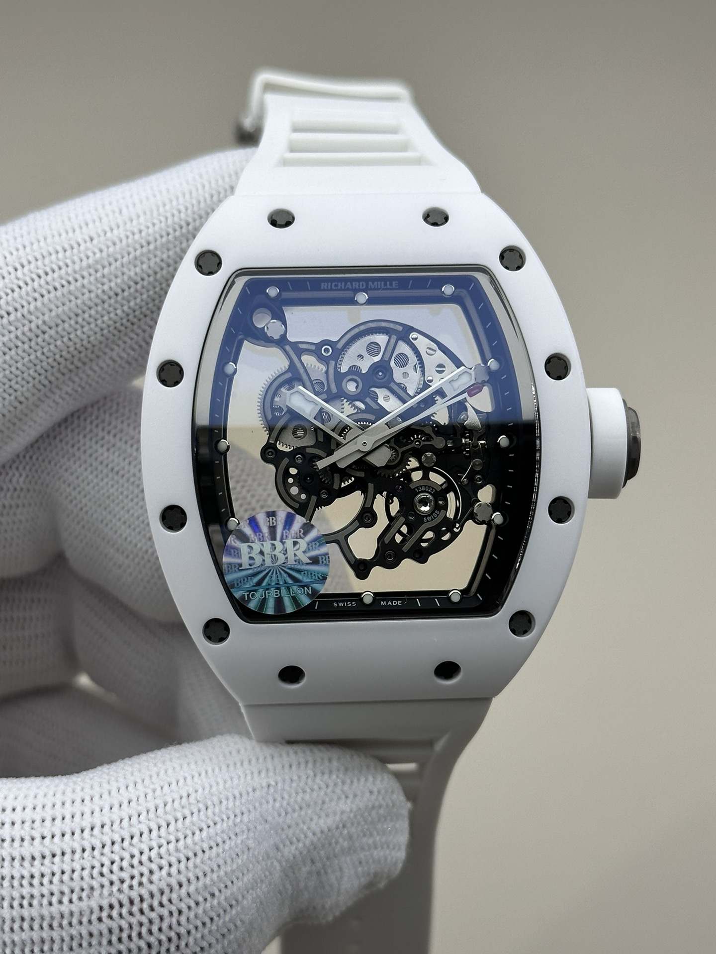 [TOP] Richard Mille Men's RM055  Watch 49.90X42.70mm - White