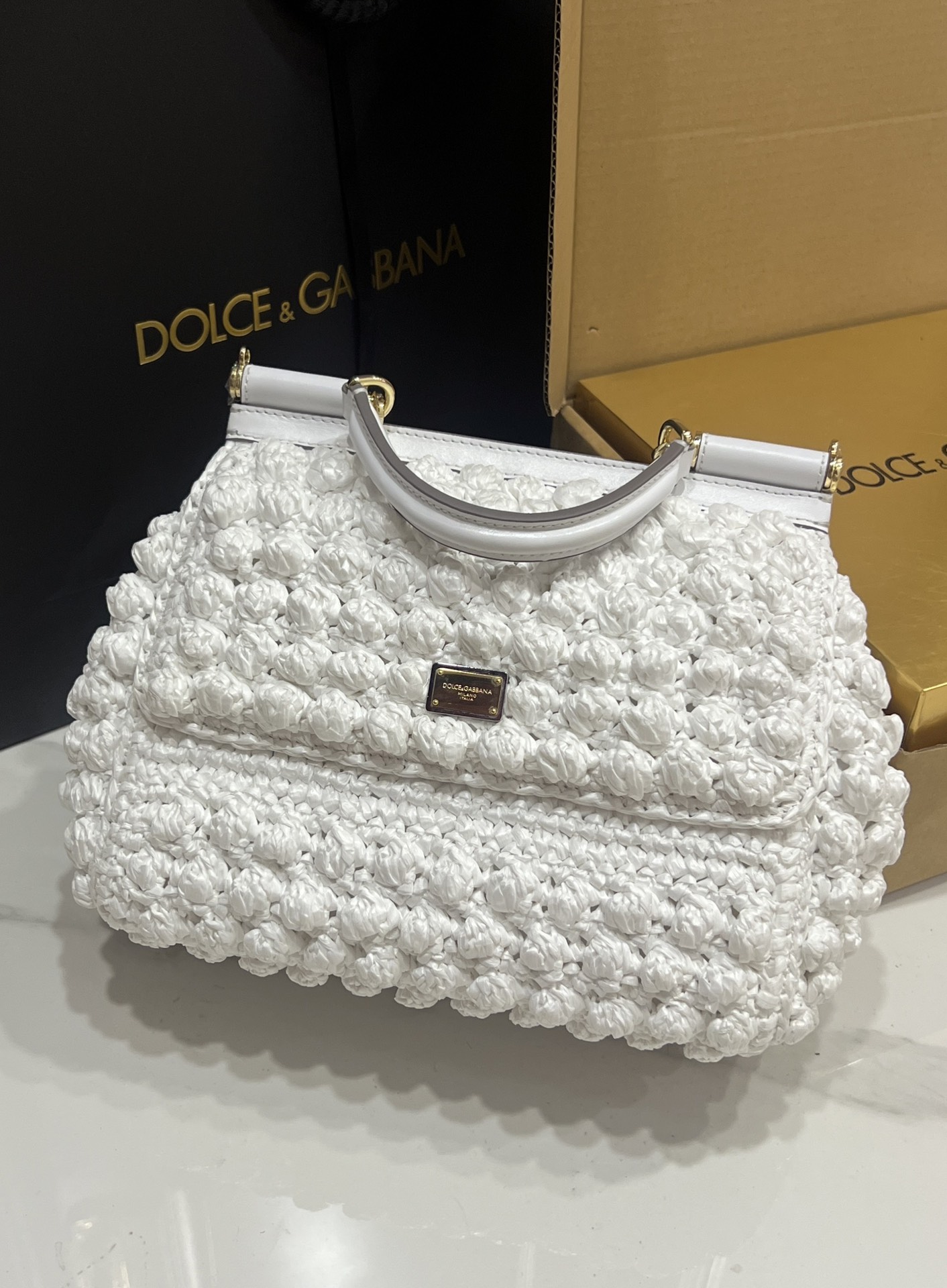 [TOP] Dolce & Gabbana D&G Sicily Bag 25x17x9cm - White