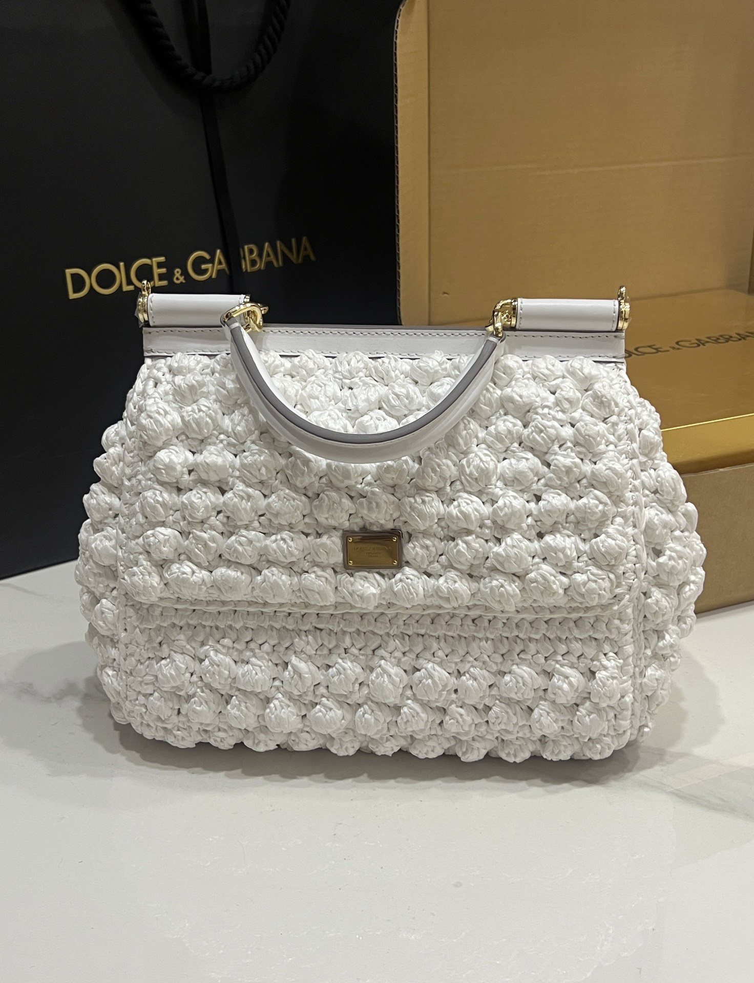 [TOP] Dolce & Gabbana D&G Sicily Bag 25x17x9cm - White