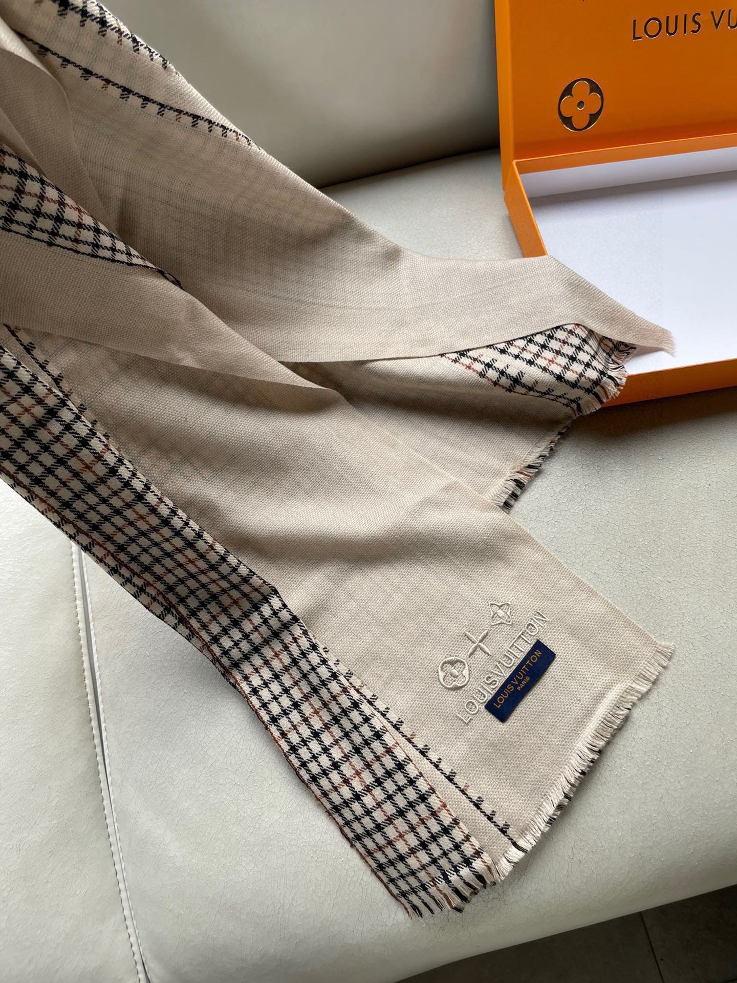 [TOP] Louis Vuitton LV Wool Scarf 35*180cm - Khaki