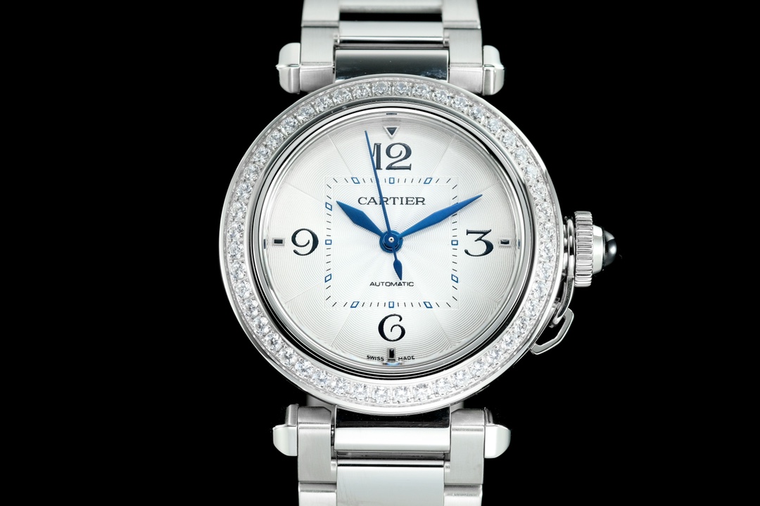 [TOP] Cartier Pasha Watch 35mm - White Dial