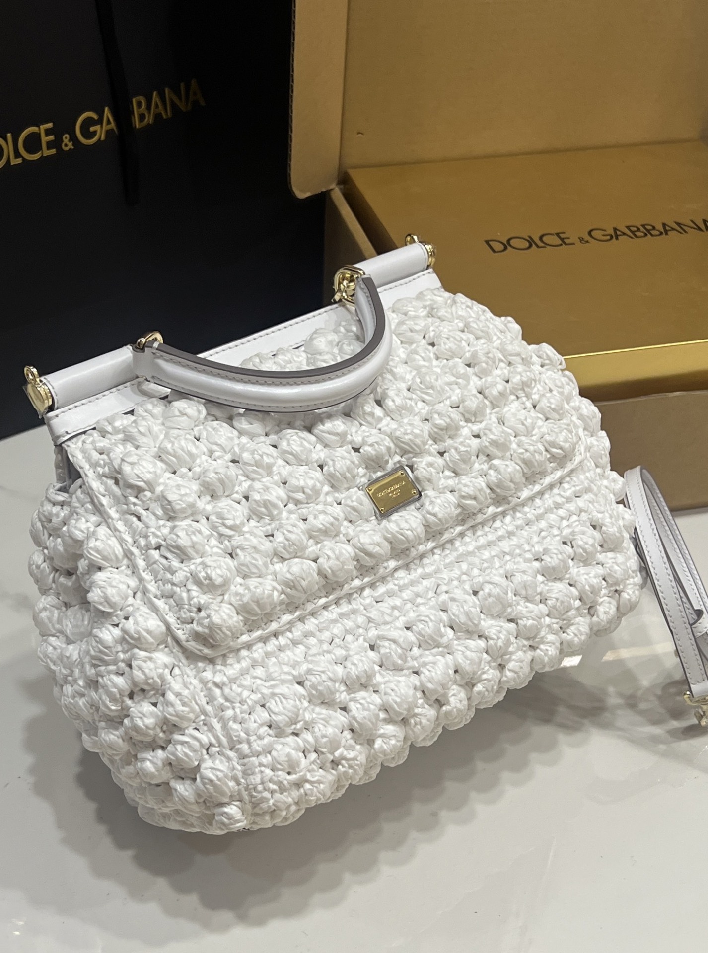 [TOP] Dolce & Gabbana D&G Sicily Bag 25x17x9cm - White
