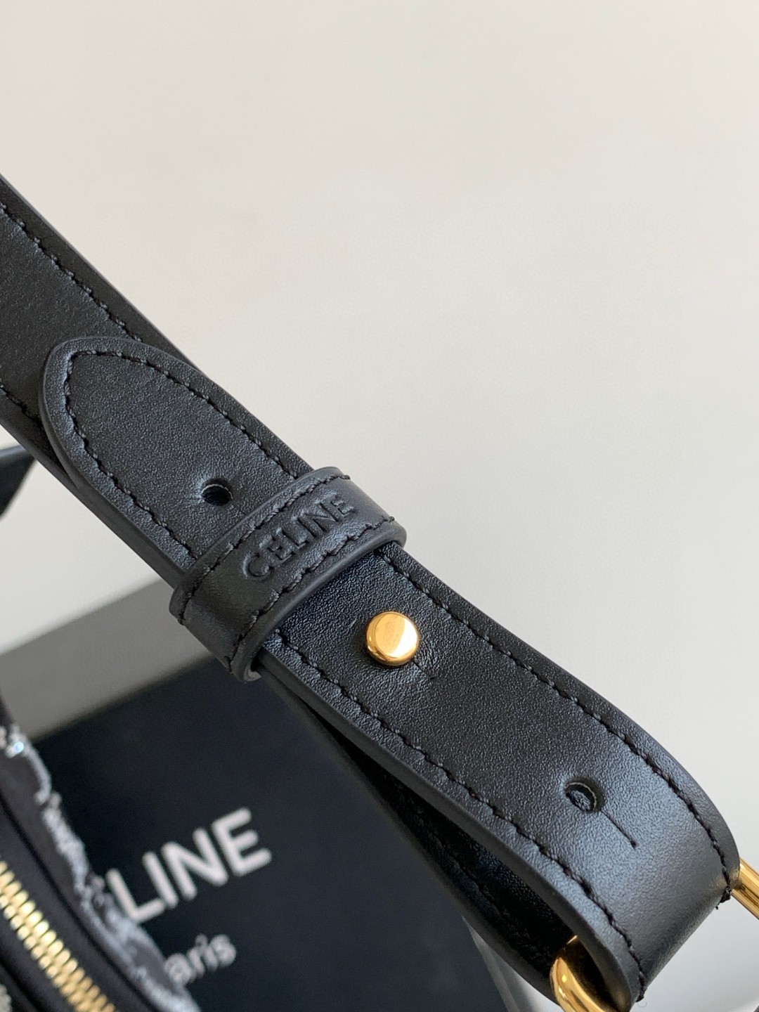 [TOP] CELINE AVA Bags Moon Bag 23cm - Black