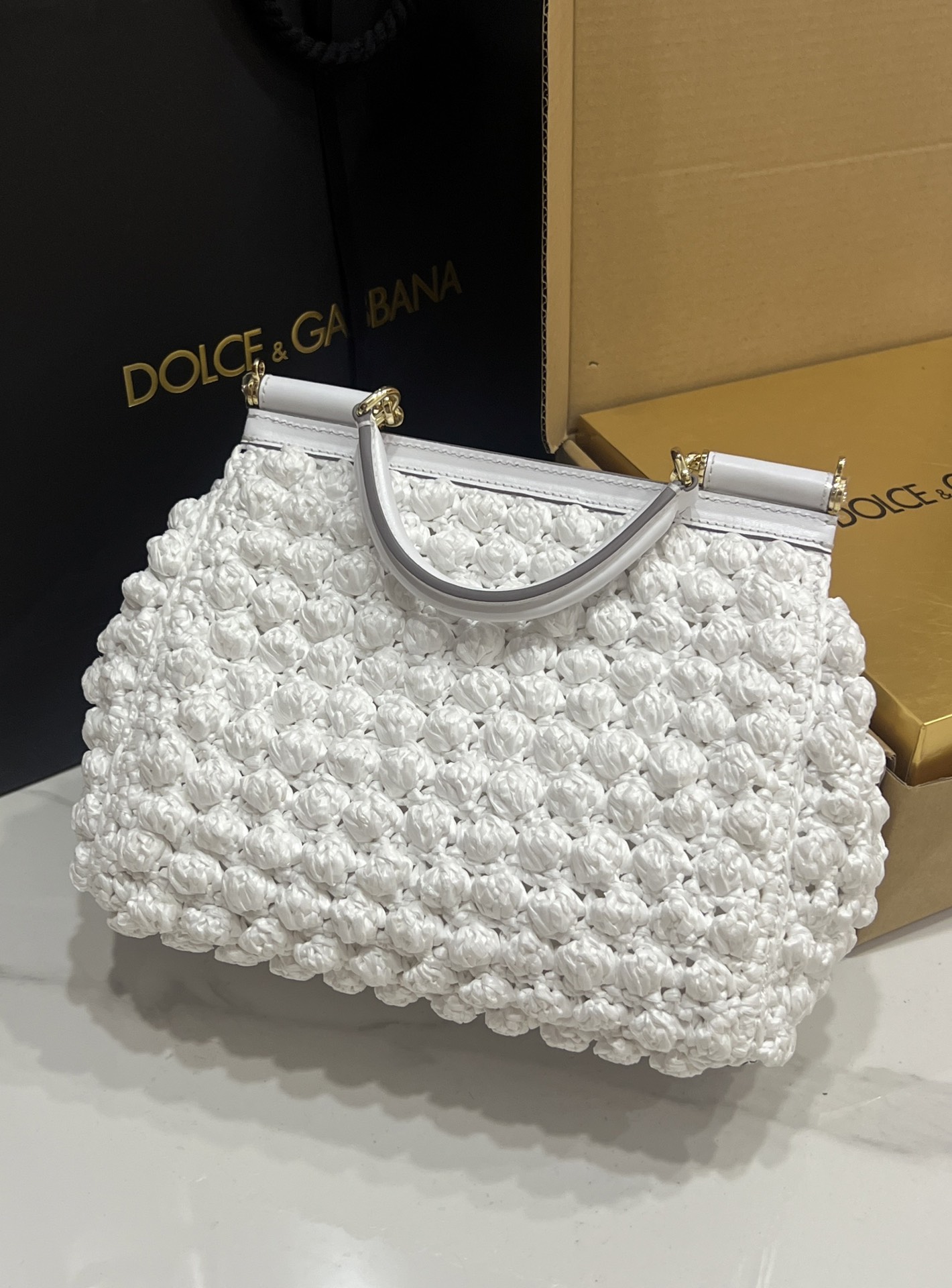 [TOP] Dolce & Gabbana D&G Sicily Bag 25x17x9cm - White