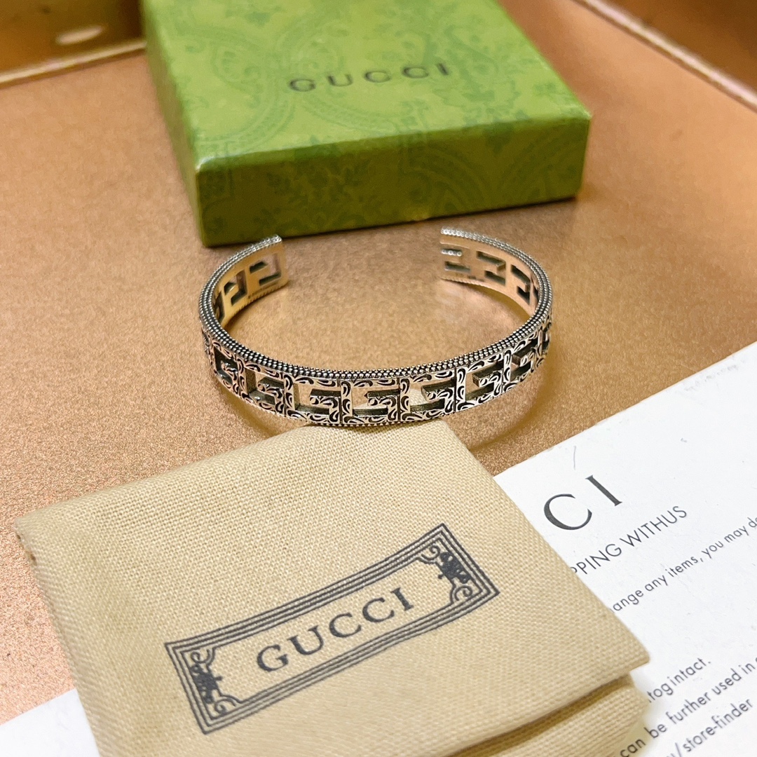 [TOP] GUCCI Men's/Women's Bracelet - Gunmetal