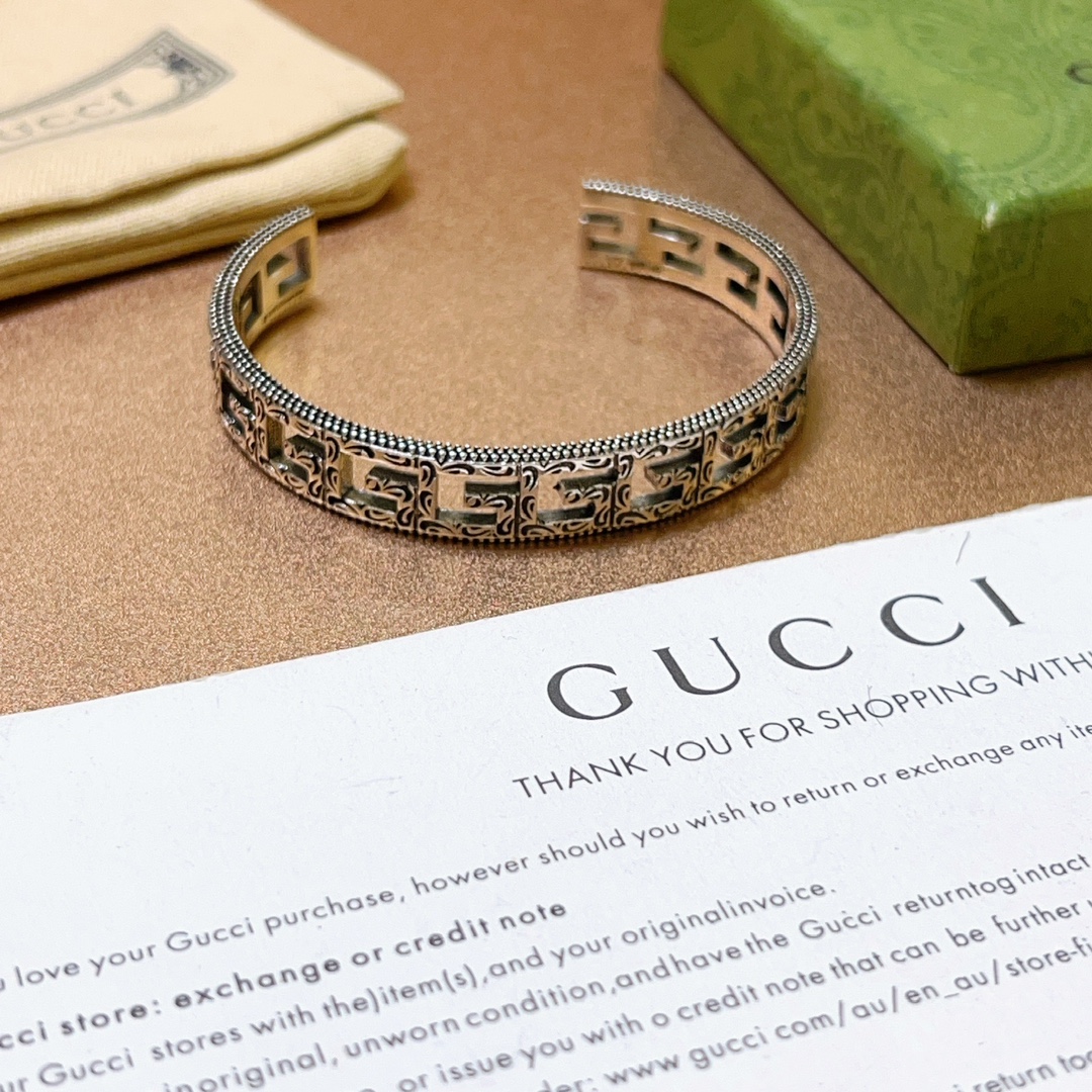 [TOP] GUCCI Men's/Women's Bracelet - Gunmetal