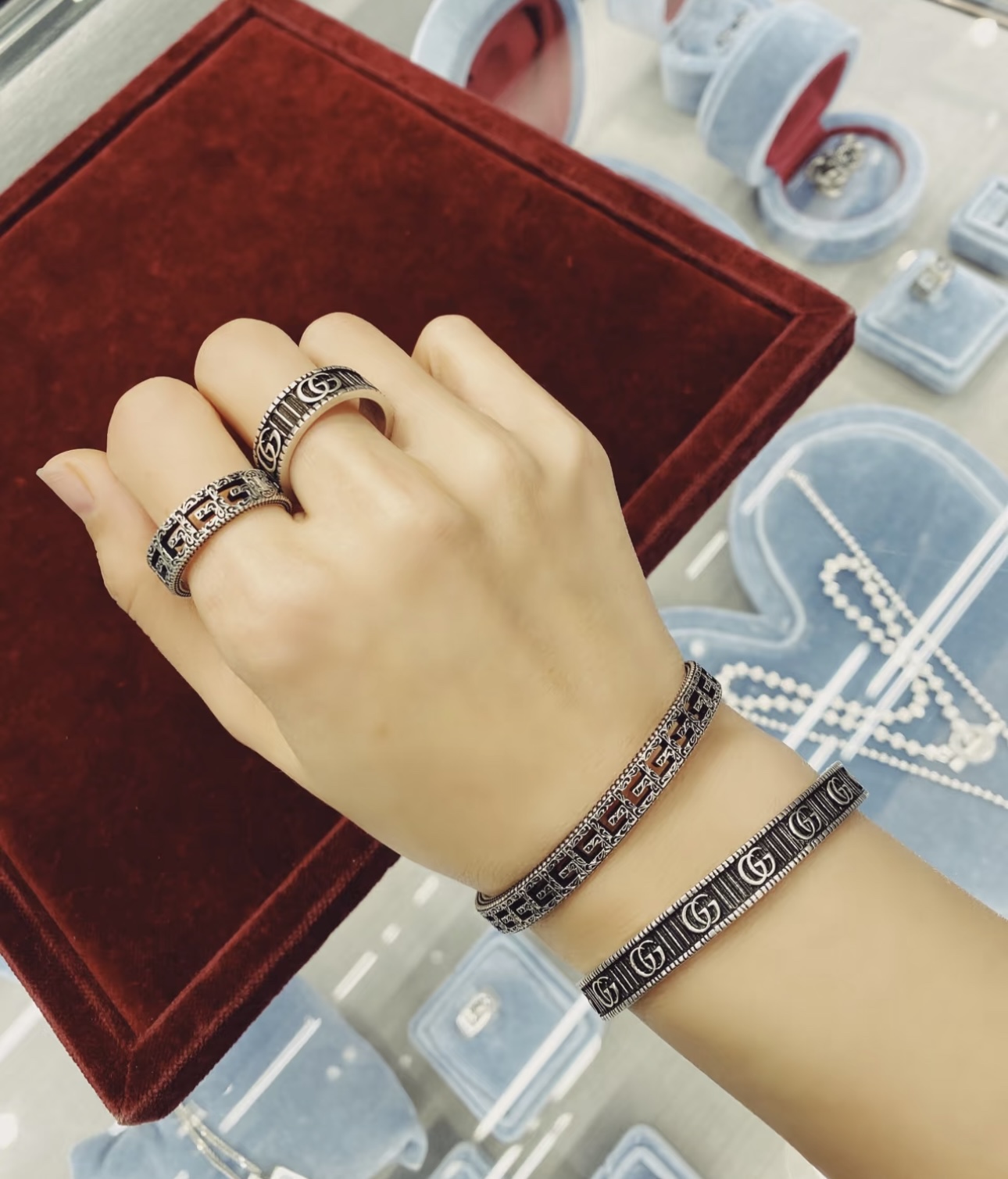 [TOP] GUCCI Men's/Women's Bracelet - Gunmetal