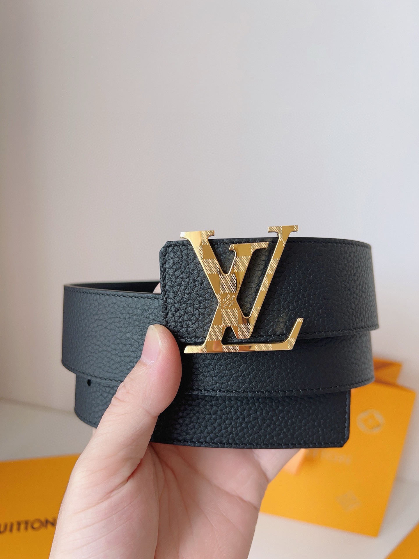 [TOP] Louis Vuitton LV Damier Reversible Belt - 4.0CM