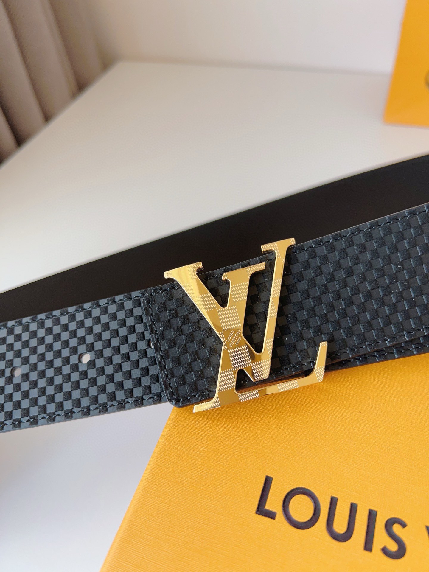 [TOP] Louis Vuitton LV Damier Reversible Belt - 4.0CM