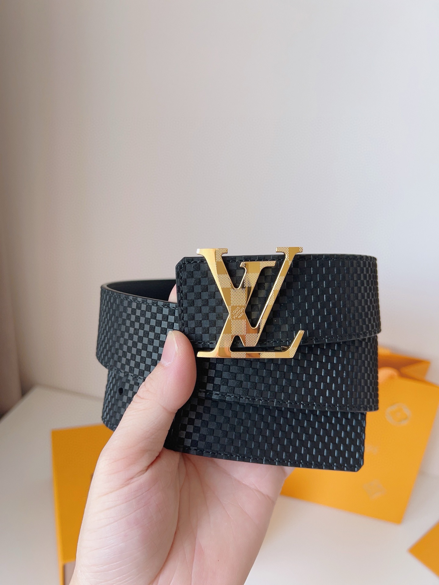[TOP] Louis Vuitton LV Damier Reversible Belt - 4.0CM