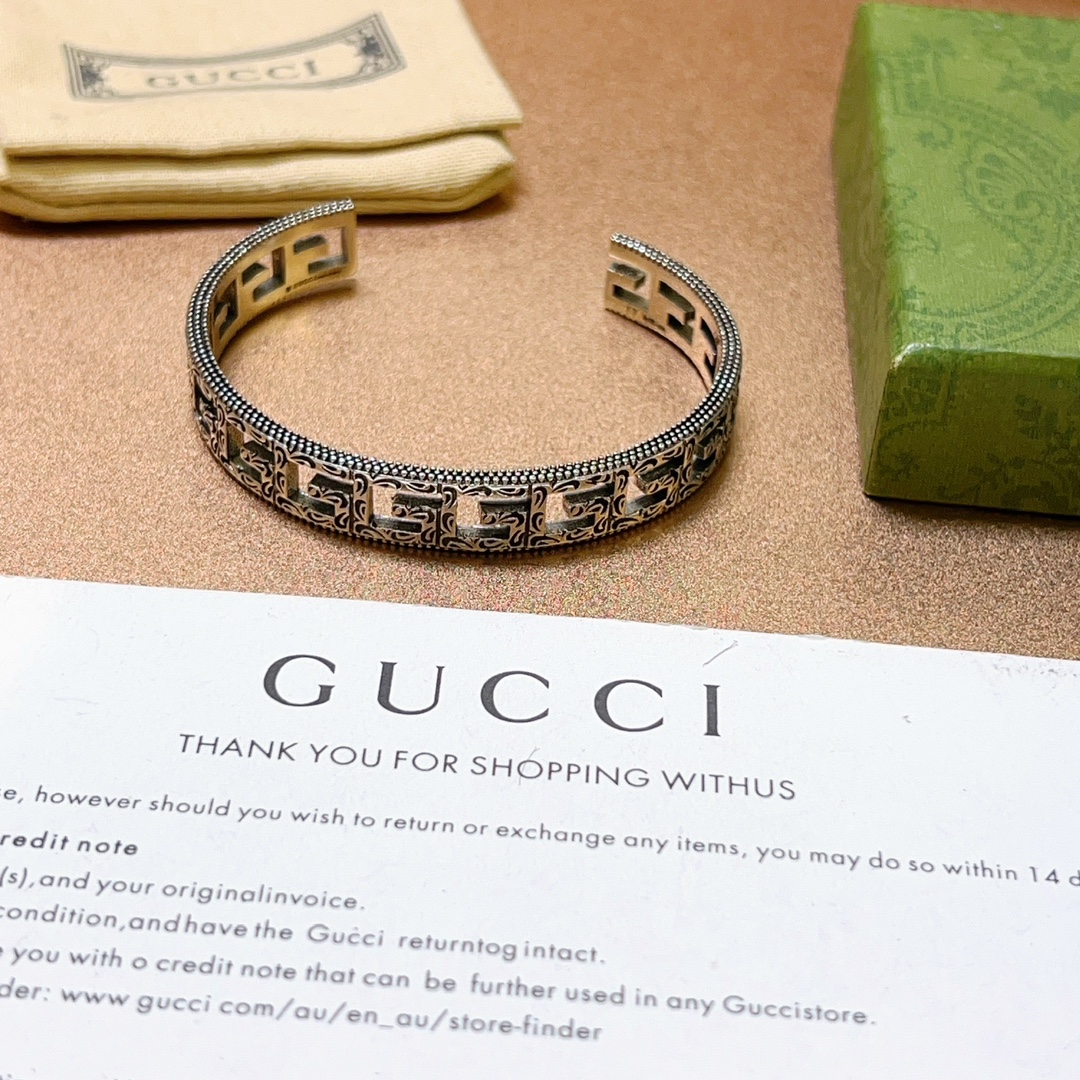 [TOP] GUCCI Men's/Women's Bracelet - Gunmetal