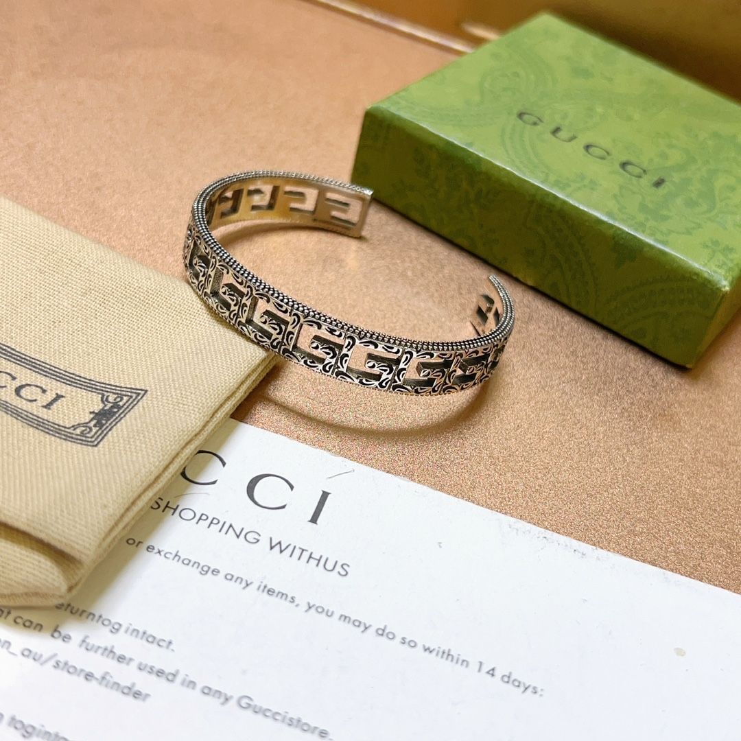 [TOP] GUCCI Men's/Women's Bracelet - Gunmetal