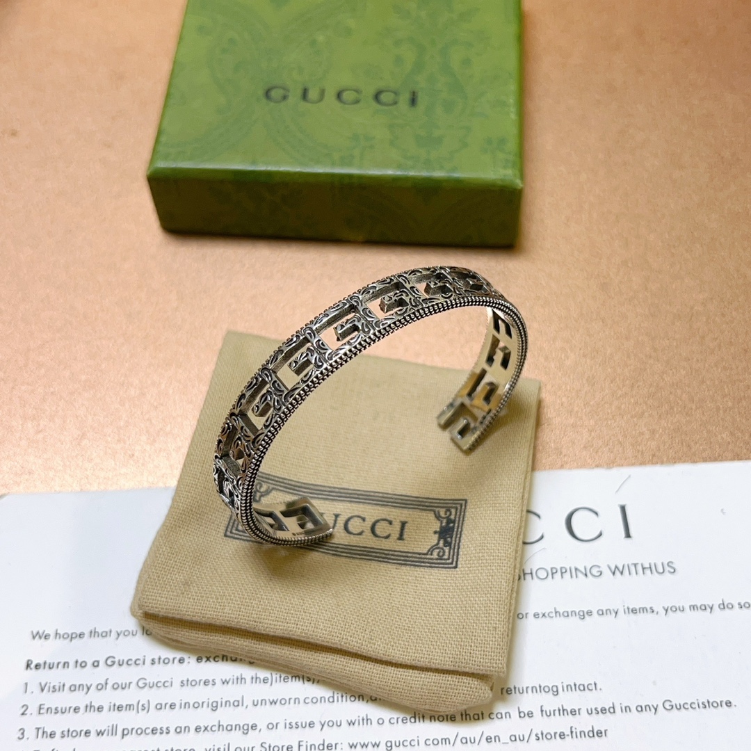 [TOP] GUCCI Men's/Women's Bracelet - Gunmetal