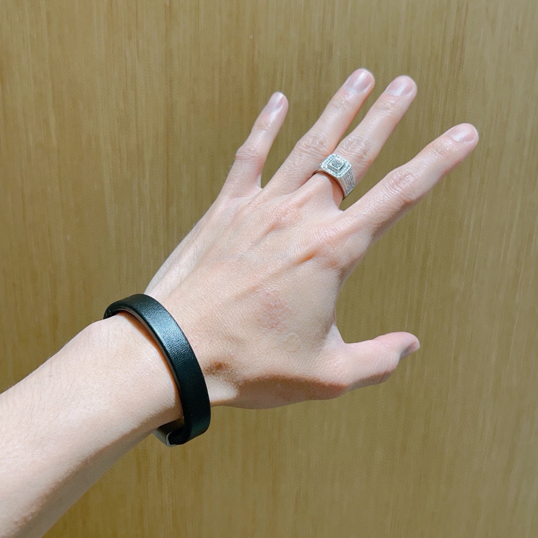 [TOP] GUCCI Plaid Cowhide Bracelet - Black