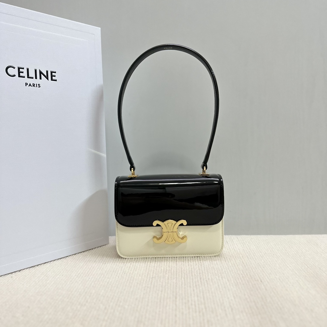 [TOP] CELINE Teen Garance Patent Cowhide Handbag 18.5x13x6cm - 3 Color