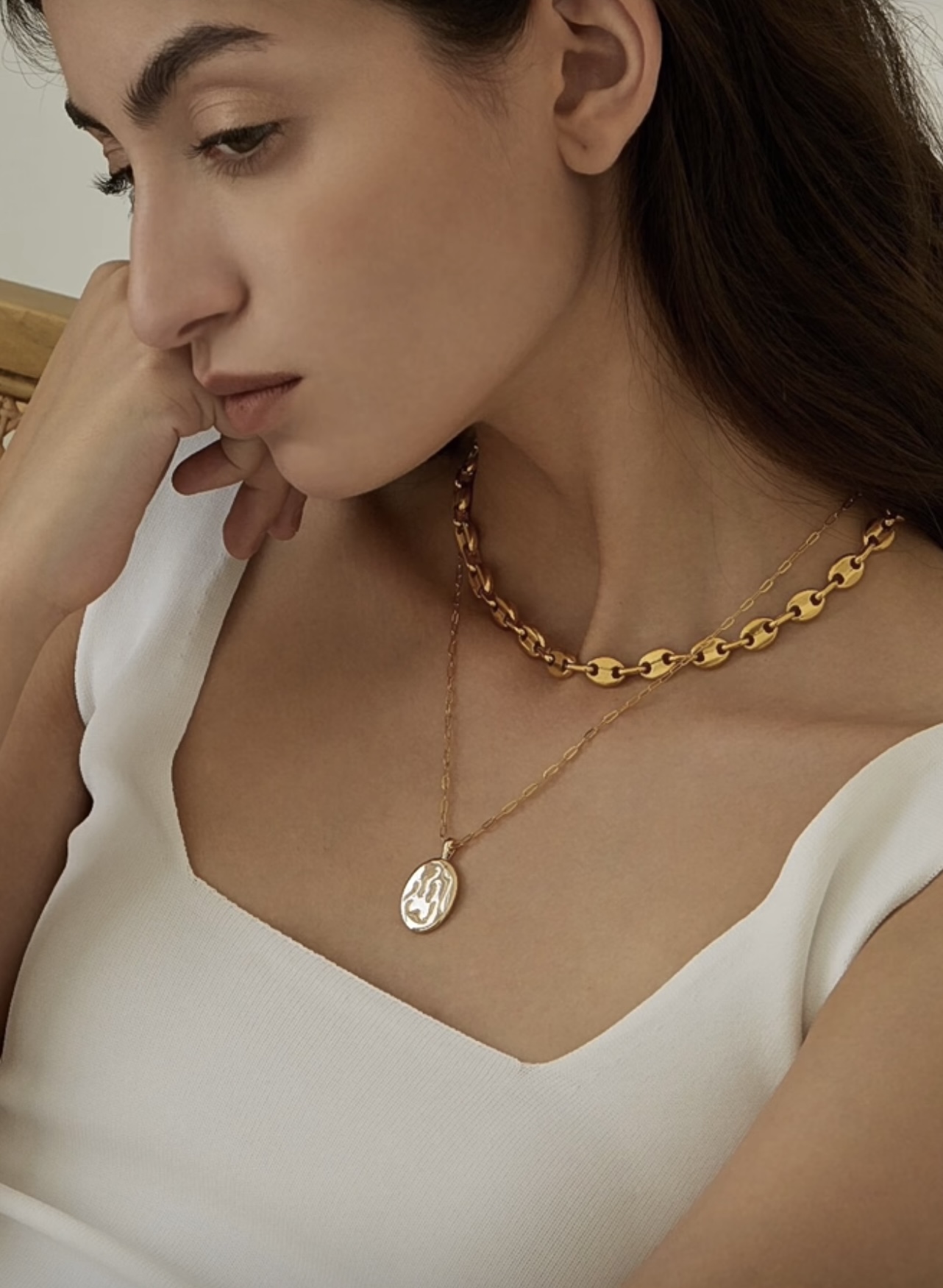 [TOP] GUCCI GG Necklace - Gold