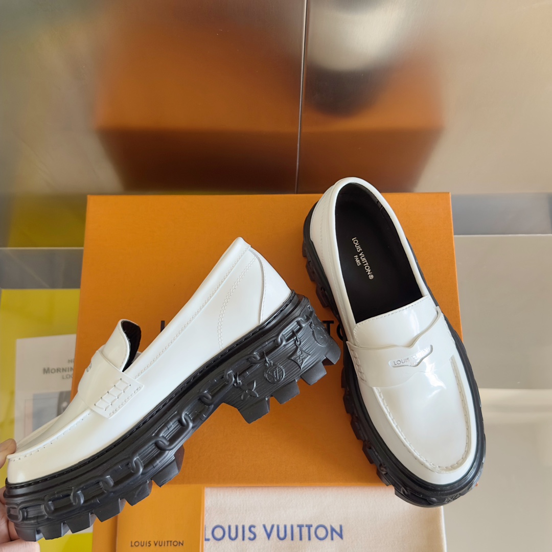 [TOP] Louis Vuitton LV Record loafers Shoes - 5 Colors