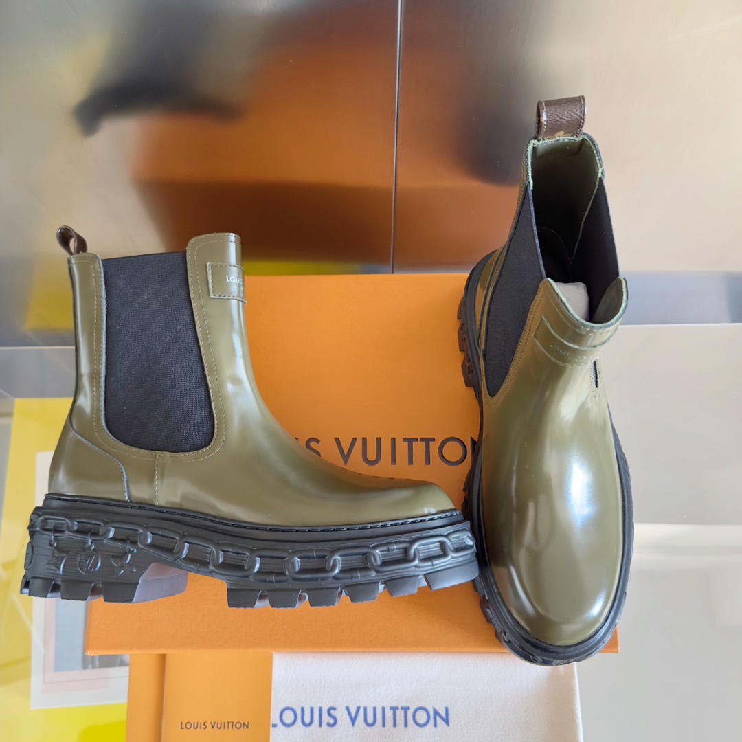 [TOP] Louis Vuitton LV Record Series Chelsea Ankle Boots - 3 Colors