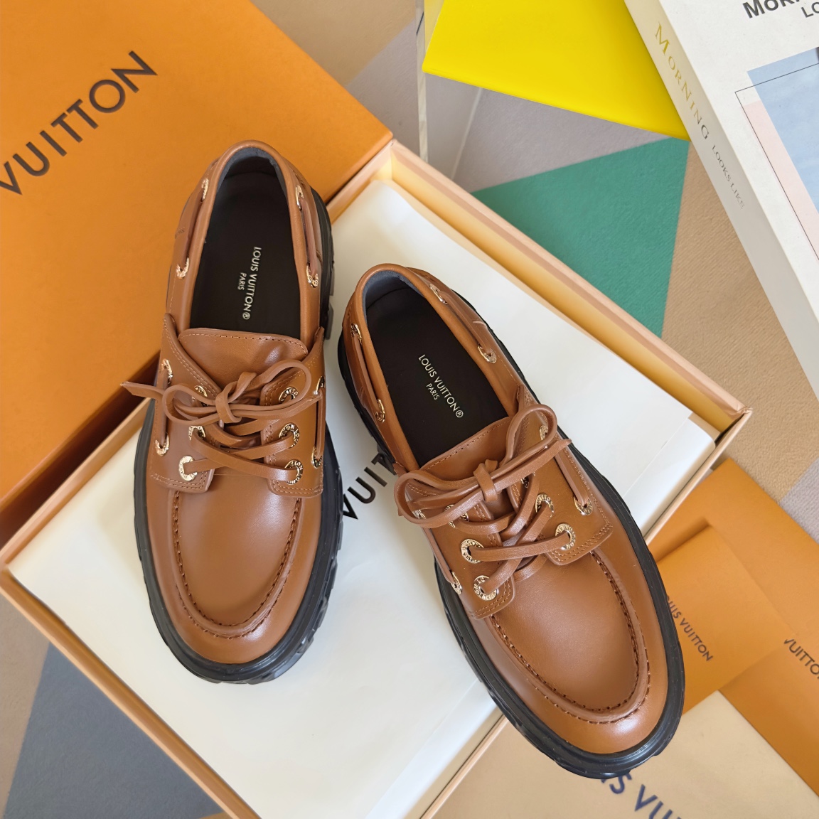 [TOP] Louis Vuitton LV Record loafers Shoes - 2 Colors