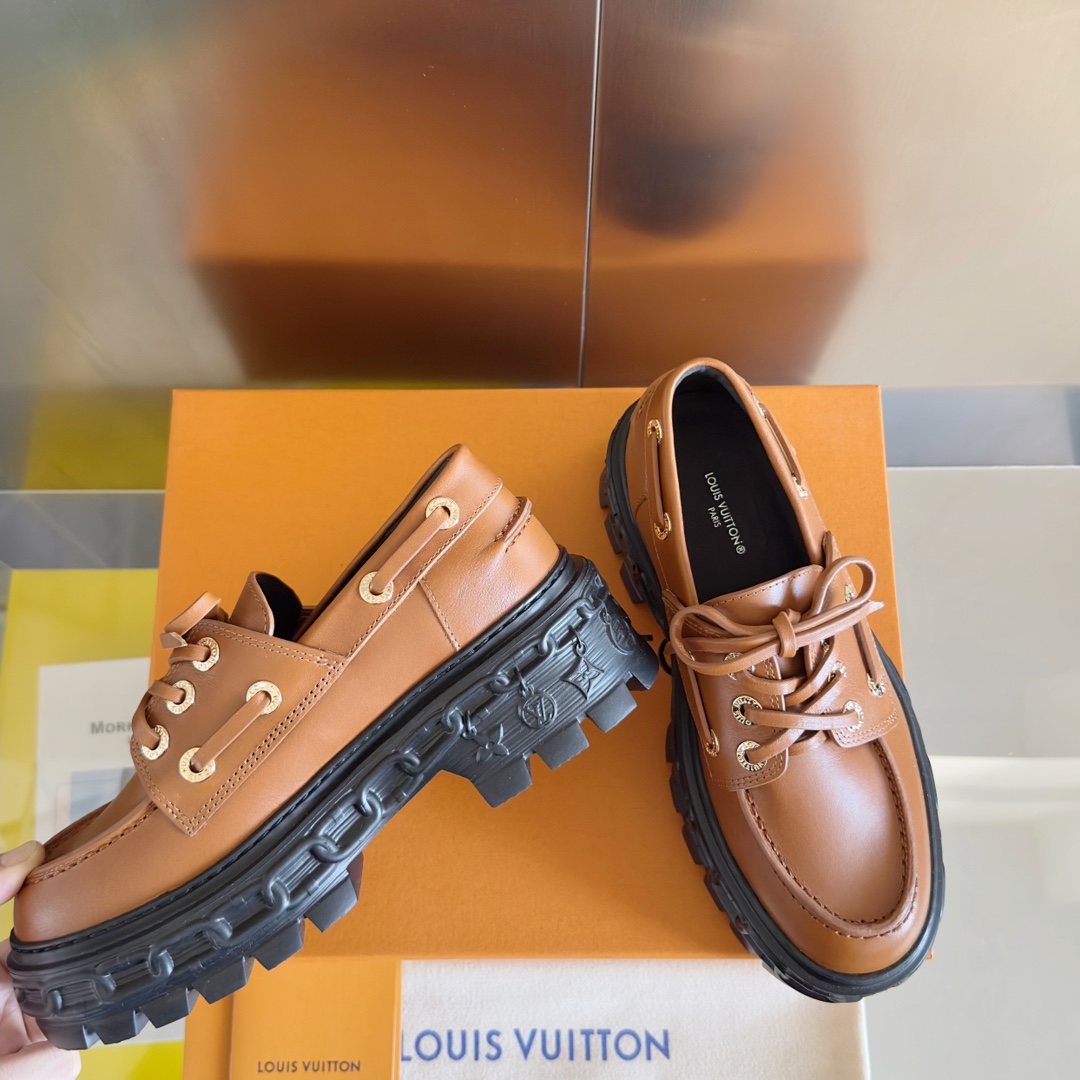 [TOP] Louis Vuitton LV Record loafers Shoes - 2 Colors