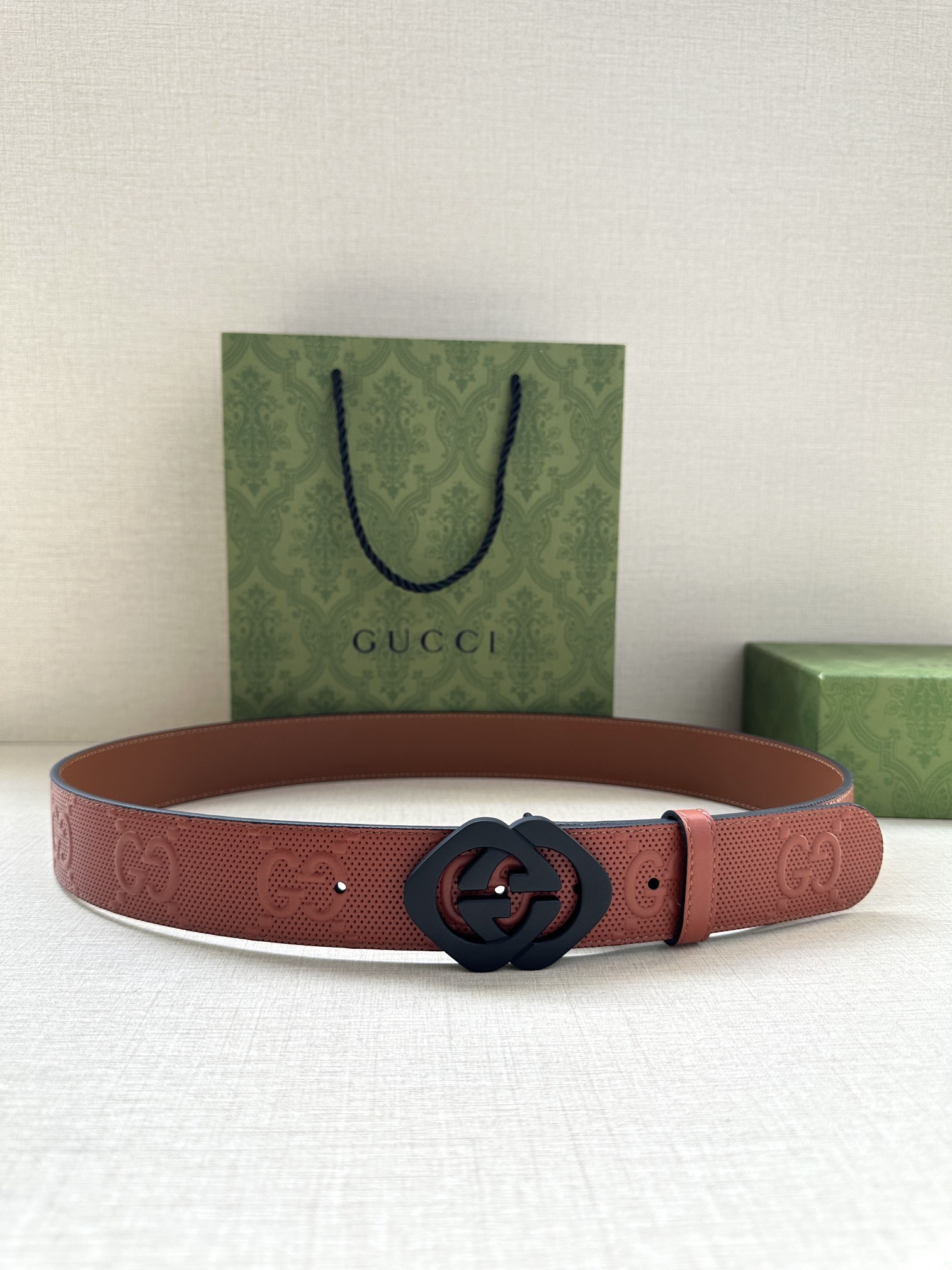 [TOP] GUCCI GG Belt - 4.0cm
