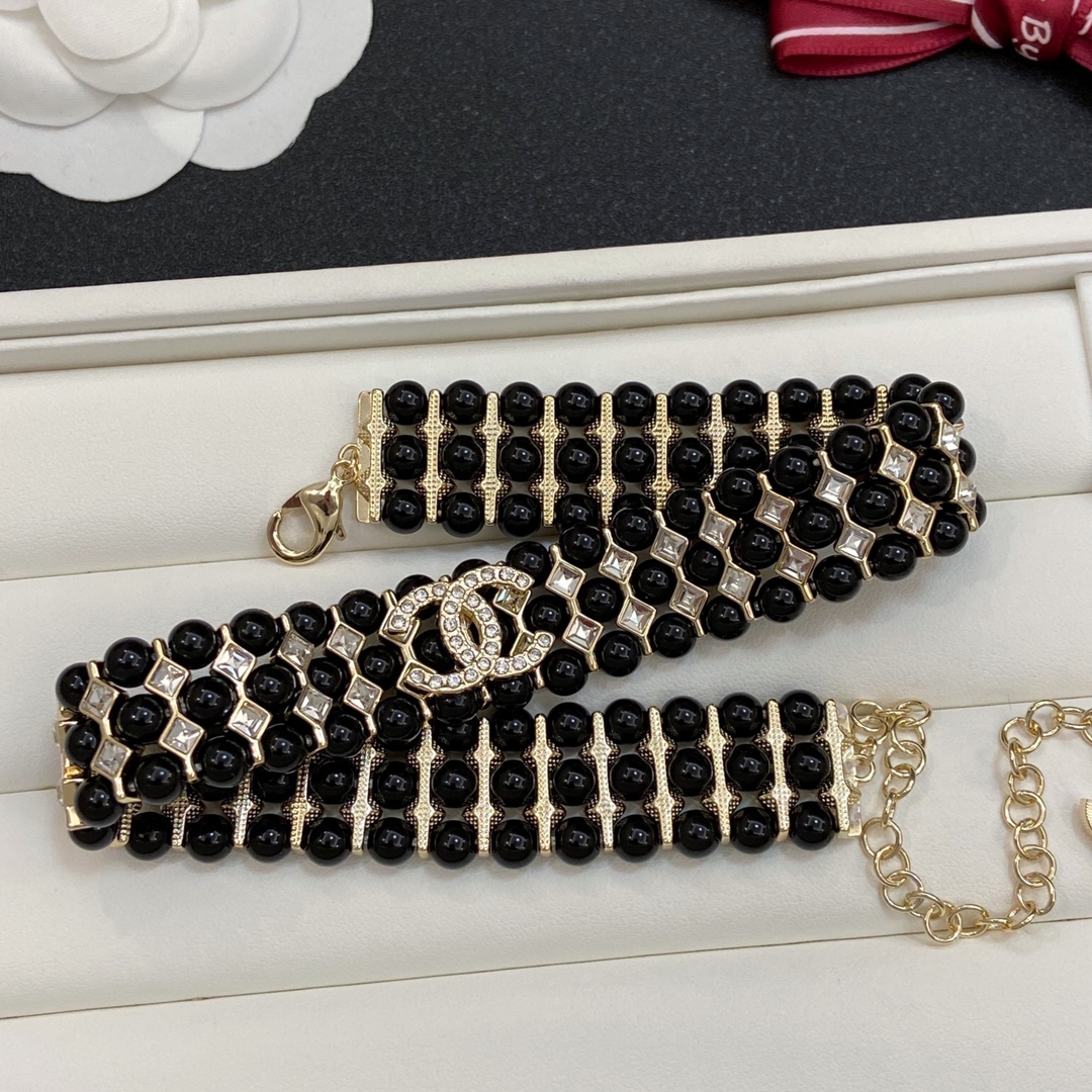 [TOP] CHANEL Pearl Necklaces - Gold&Black