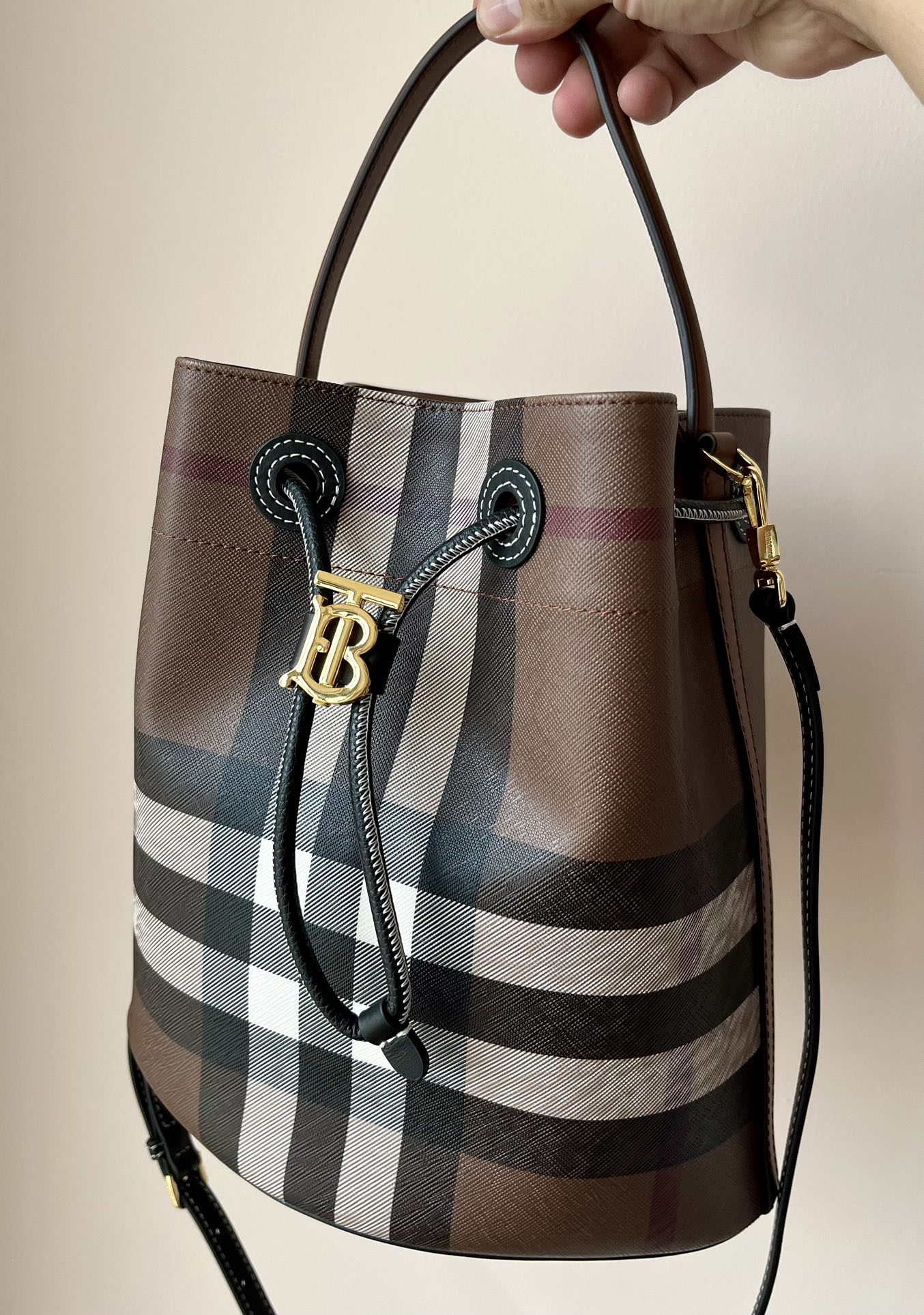 [TOP] BURBERRY Bucket Bag 16 x 26 x 26cm - Brown