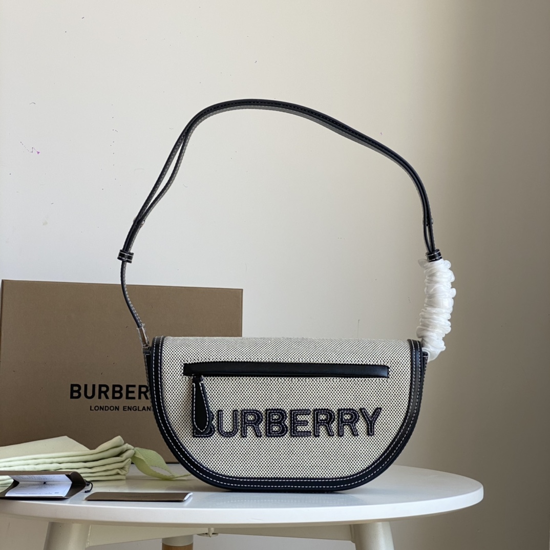 [TOP] BURBERRY Large Olympia Bag 26 x 5.5 x 15cm -White