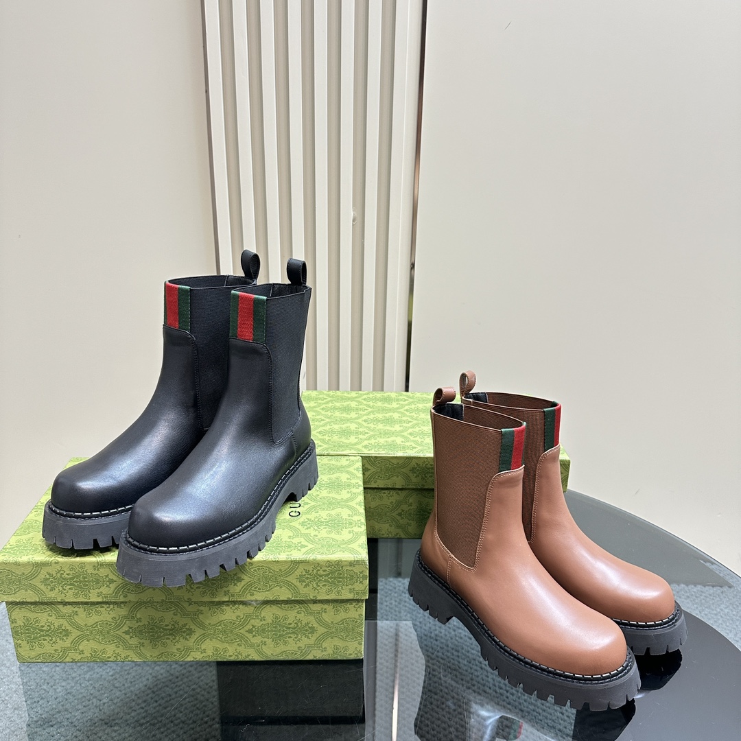 [TOP] GUCCI Elastic Ankle Boots - 2 Colour