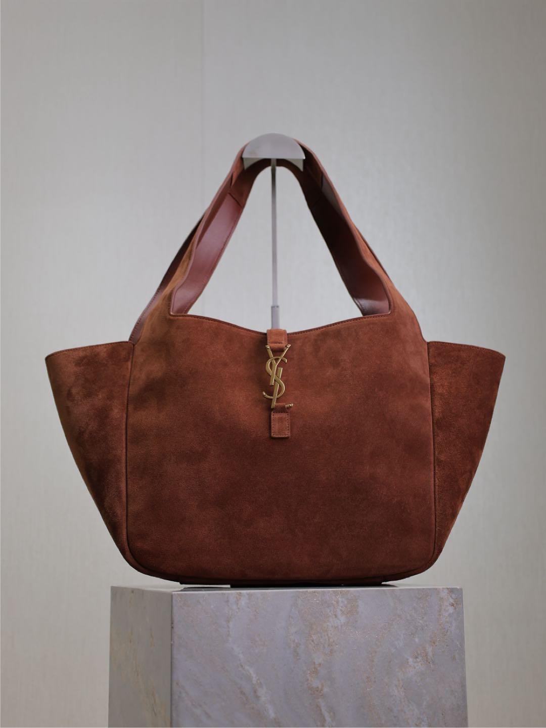 [TOP] Yves Saint Laurent YSL Bea Hobo Bag 50×28×18cm  - Brown