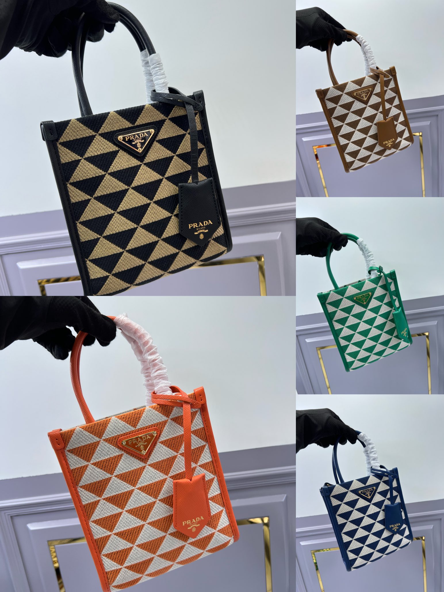 [TOP] PRADA Symbole Tote Bag 19x6x17cm/22x9x28cm /39x31x11cm - 5 Color