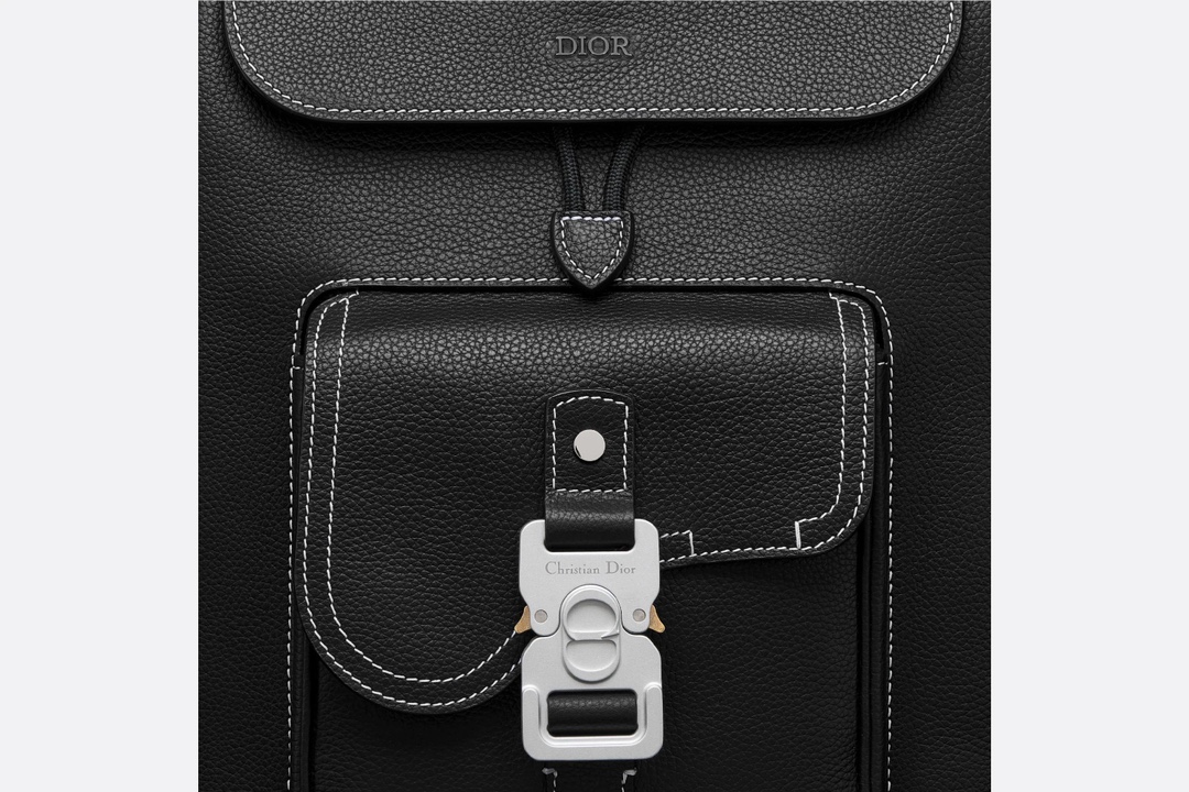 [TOP] Christian Dior Saddle Backpack Cow Leather 26.5*40*15 cm - Black
