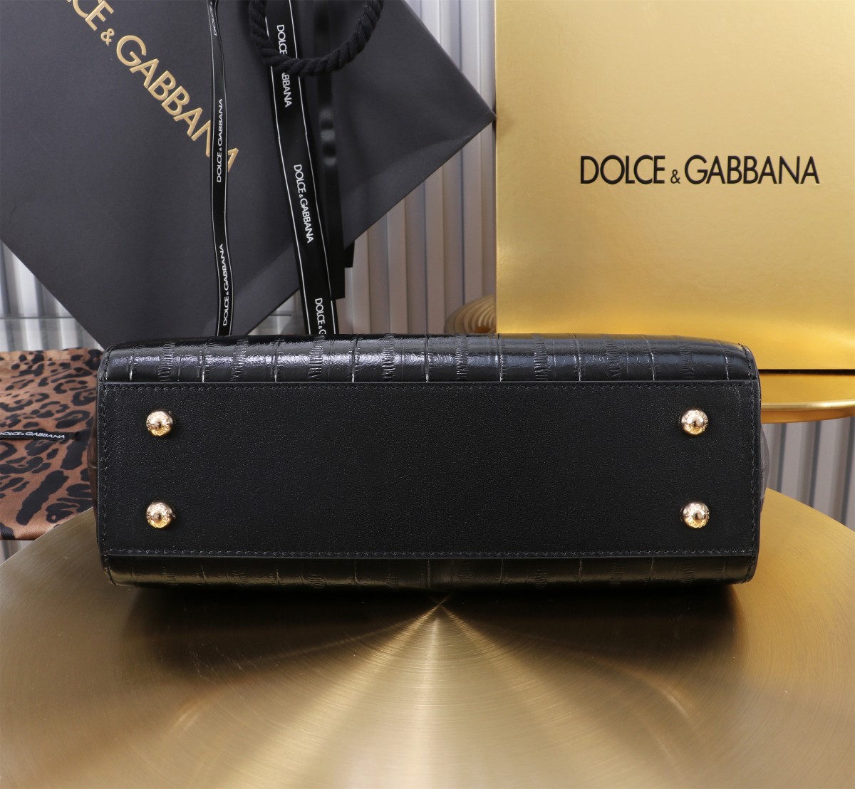 [TOP] Dolce & Gabbana D&G  Cowhide Splicing Sicily Bag 18cm/20cm/25cm - 3 Colour