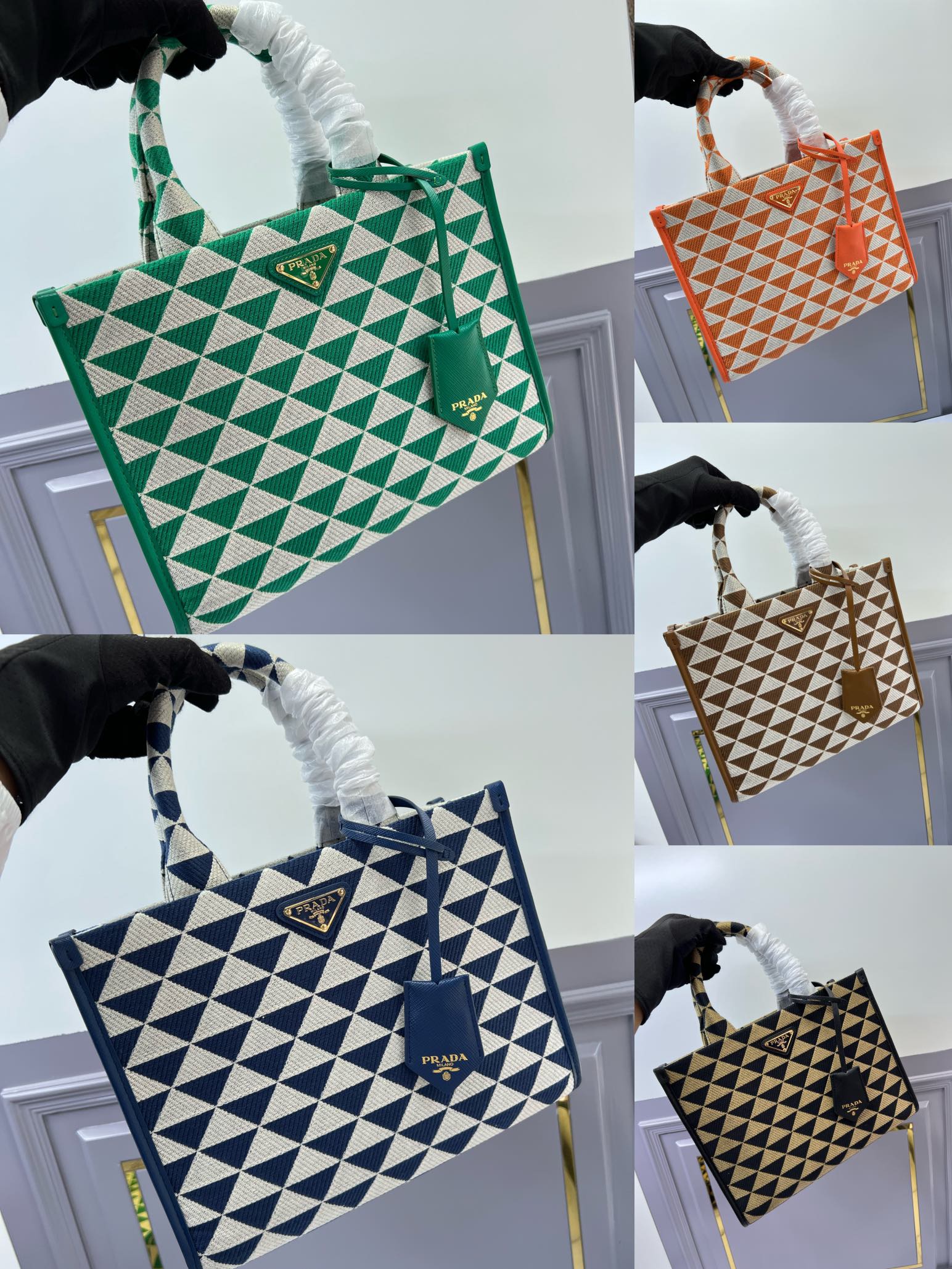 [TOP] PRADA Symbole Tote Bag 19x6x17cm/22x9x28cm /39x31x11cm - 5 Color